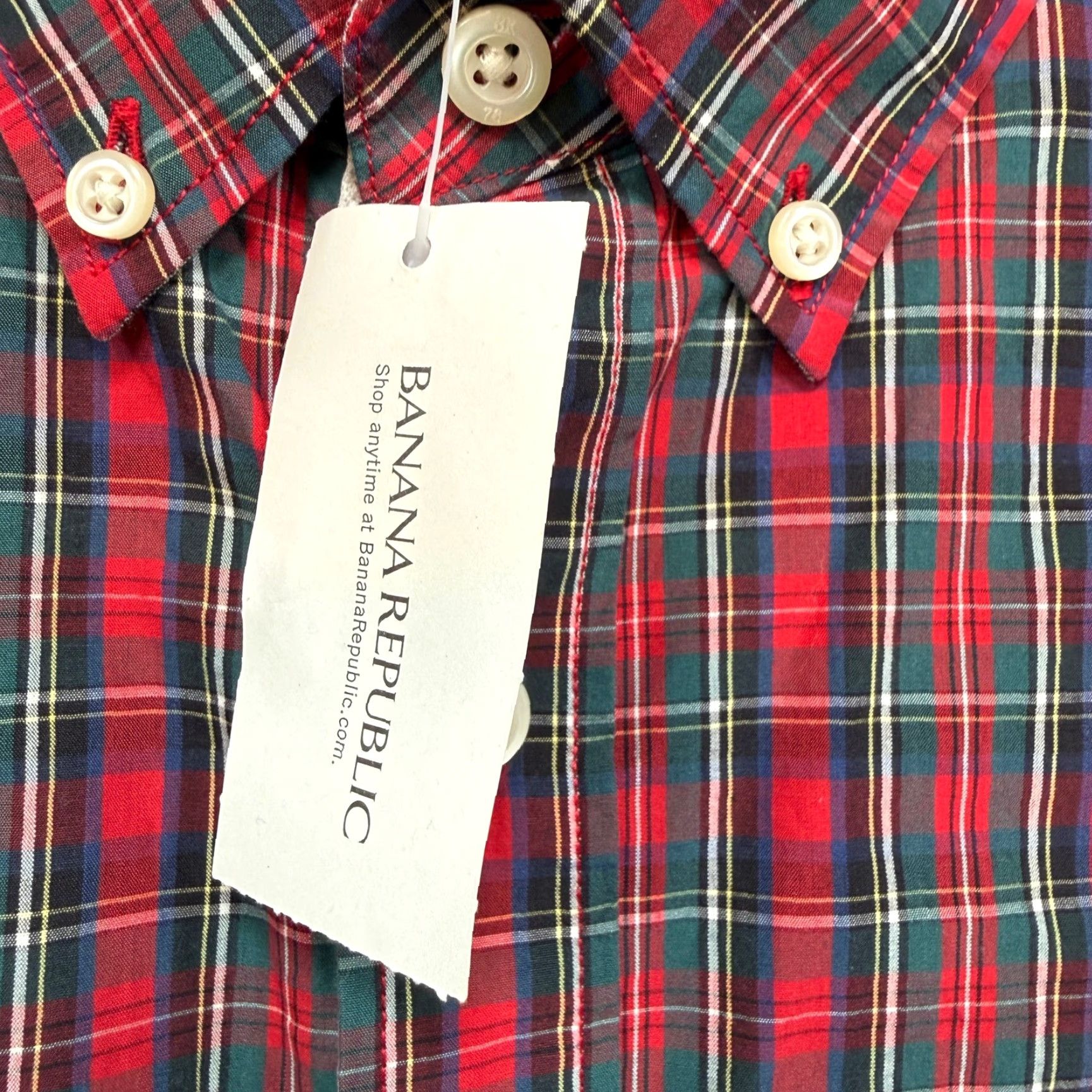 Banana Republic VINTAGE Banana Republic Button-Down Shirt Mens M Red Plaid Slim Fit NEW Size US M / EU 48-50 / 2 - 7 Thumbnail