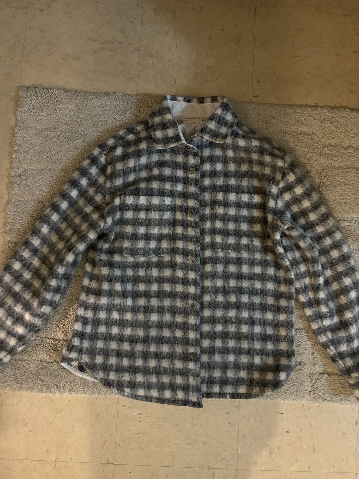 Aime Leon Dore Aime Leon Dore Alpaca Blend Grey Over shirt Size Medium Men Size US M / EU 48-50 / 2 - 1 Thumbnail
