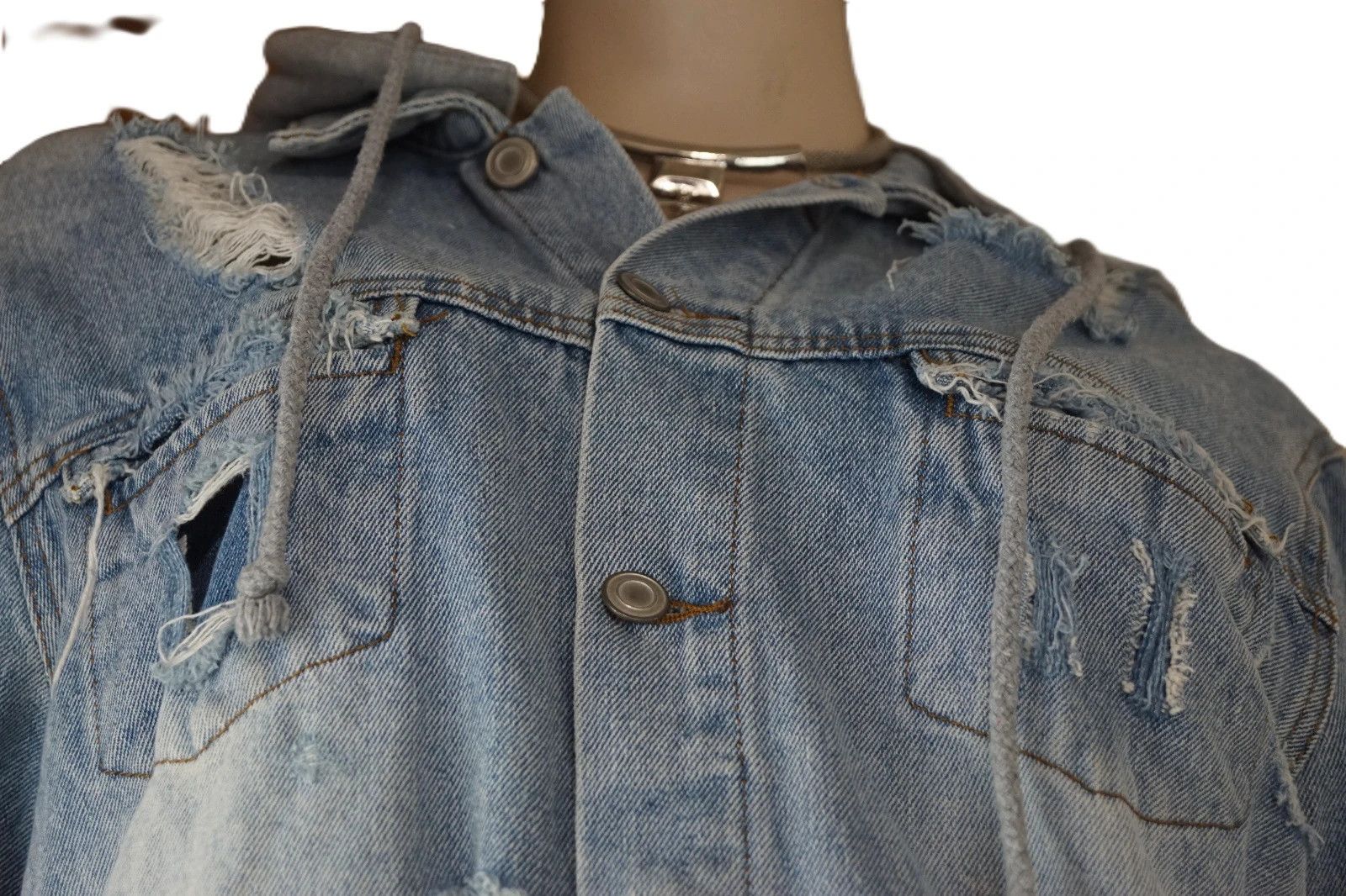 Other Grace Chow Angel Wing Denim Jacket WITH Original Hoodie Set Size XL / US 12-14 / IT 48-50 - 5 Thumbnail