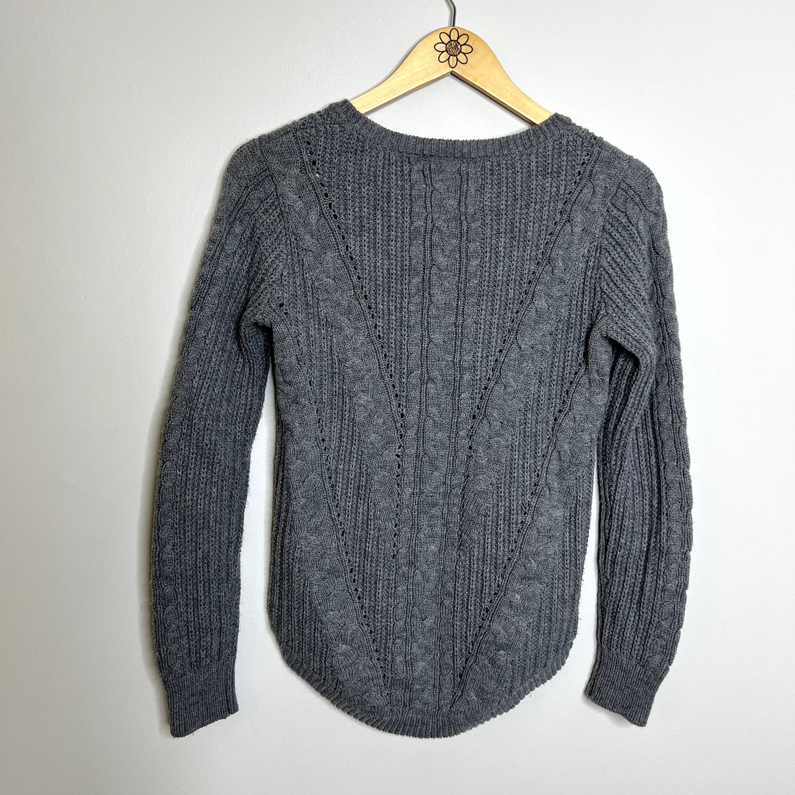 Other SO Gray Knitted Scoop Neck Sweater Size M / US 6-8 / IT 42-44 - 5 Thumbnail