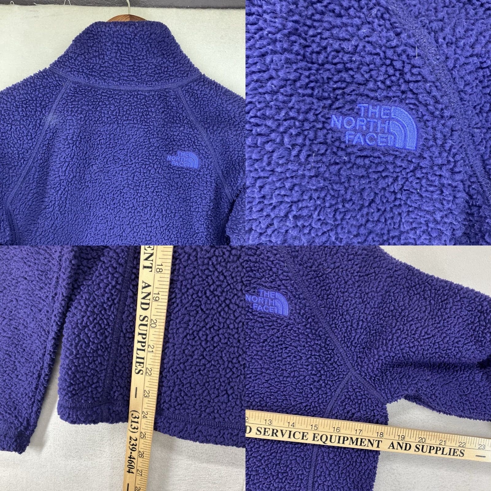 The North Face The North Face Women's Purple Sherpa Fleece Mock Neck 1/2 Snap Pullover S Pullover Purple Embroidered Logo Zip Pockets 90s Outdoor Activewear Womens Size S / US 4 / IT 40 - 10 Thumbnail