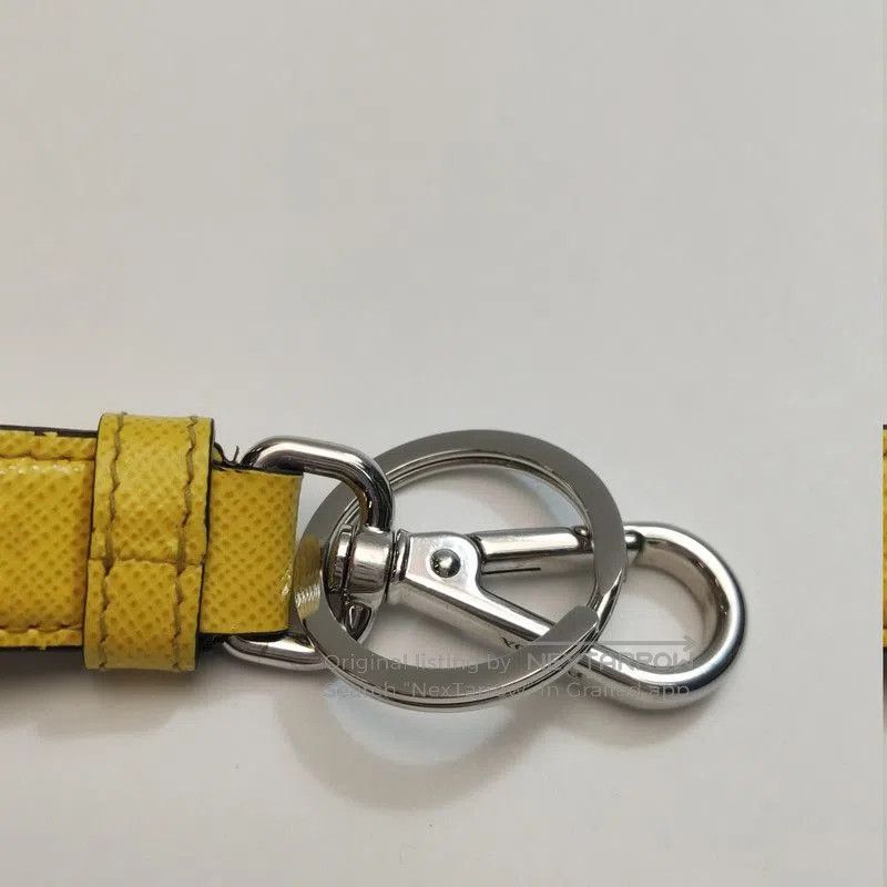 Prada Prada Leather Triangle Logo Keychain Charm. Size ONE SIZE - 5 Thumbnail
