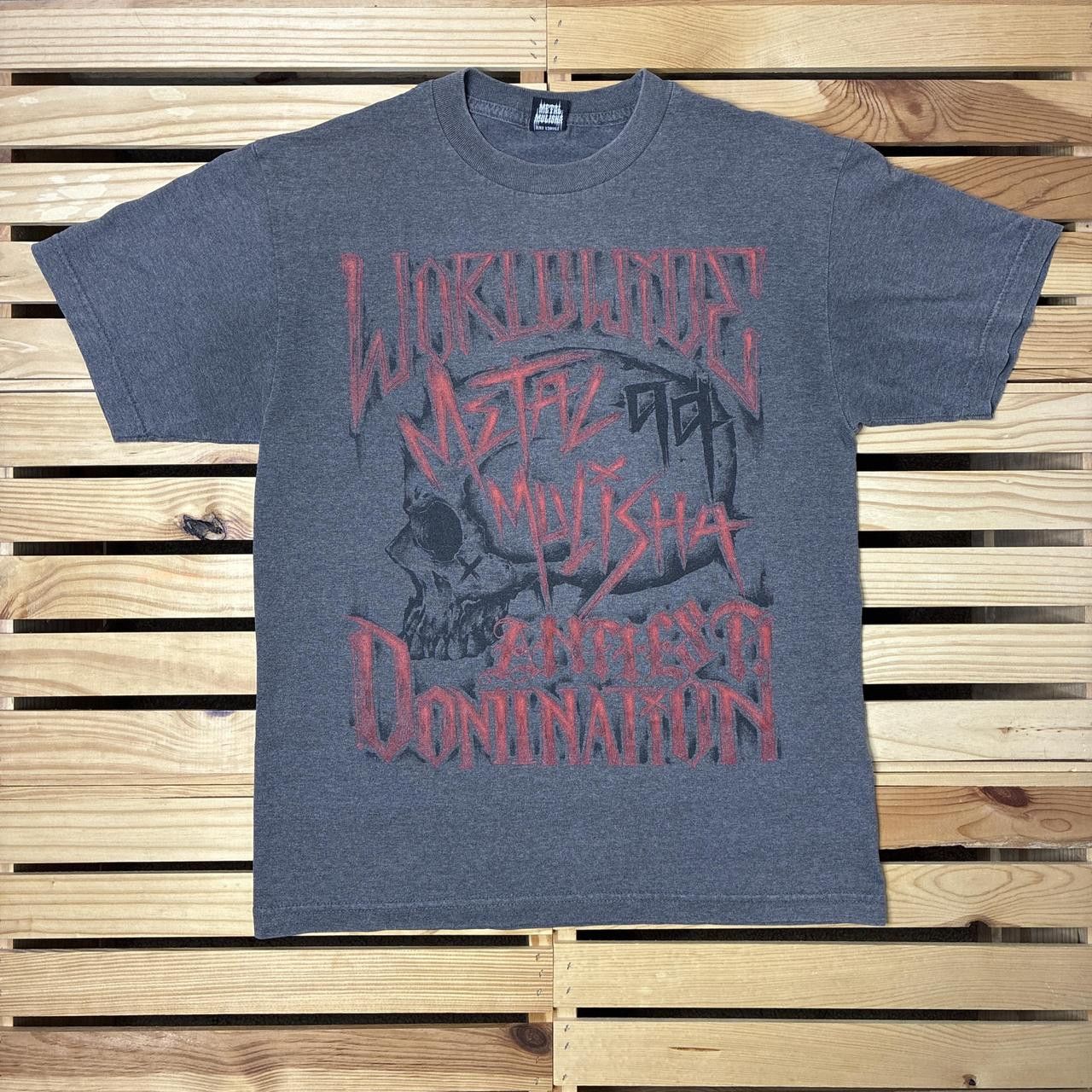 Metal Mulisha Vintage Metal Mulisha Gray Skull Motocross Tee Size Medium Size US M / EU 48-50 / 2 - 1 Thumbnail