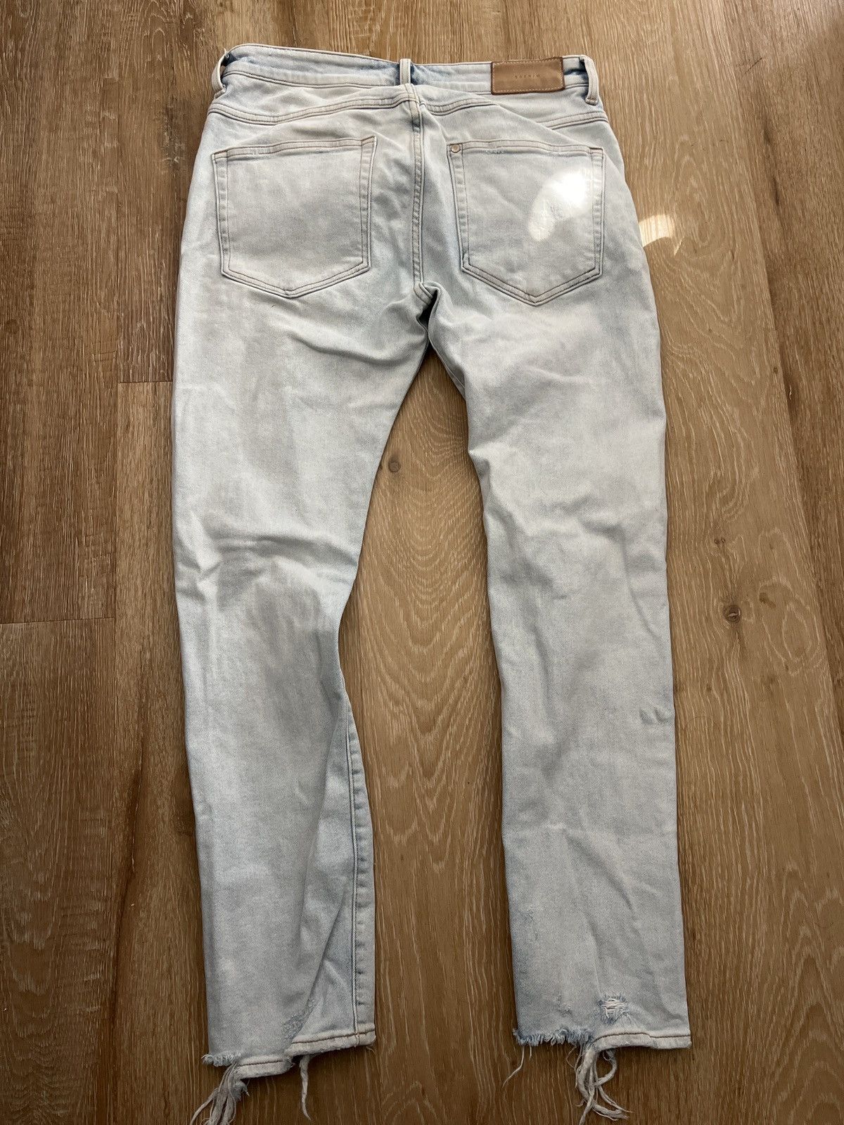 H&M × Vintage Light blue Used H&M Size 32x30 Skinny Denim Pants Size US 32 / EU 48 - 7 Thumbnail