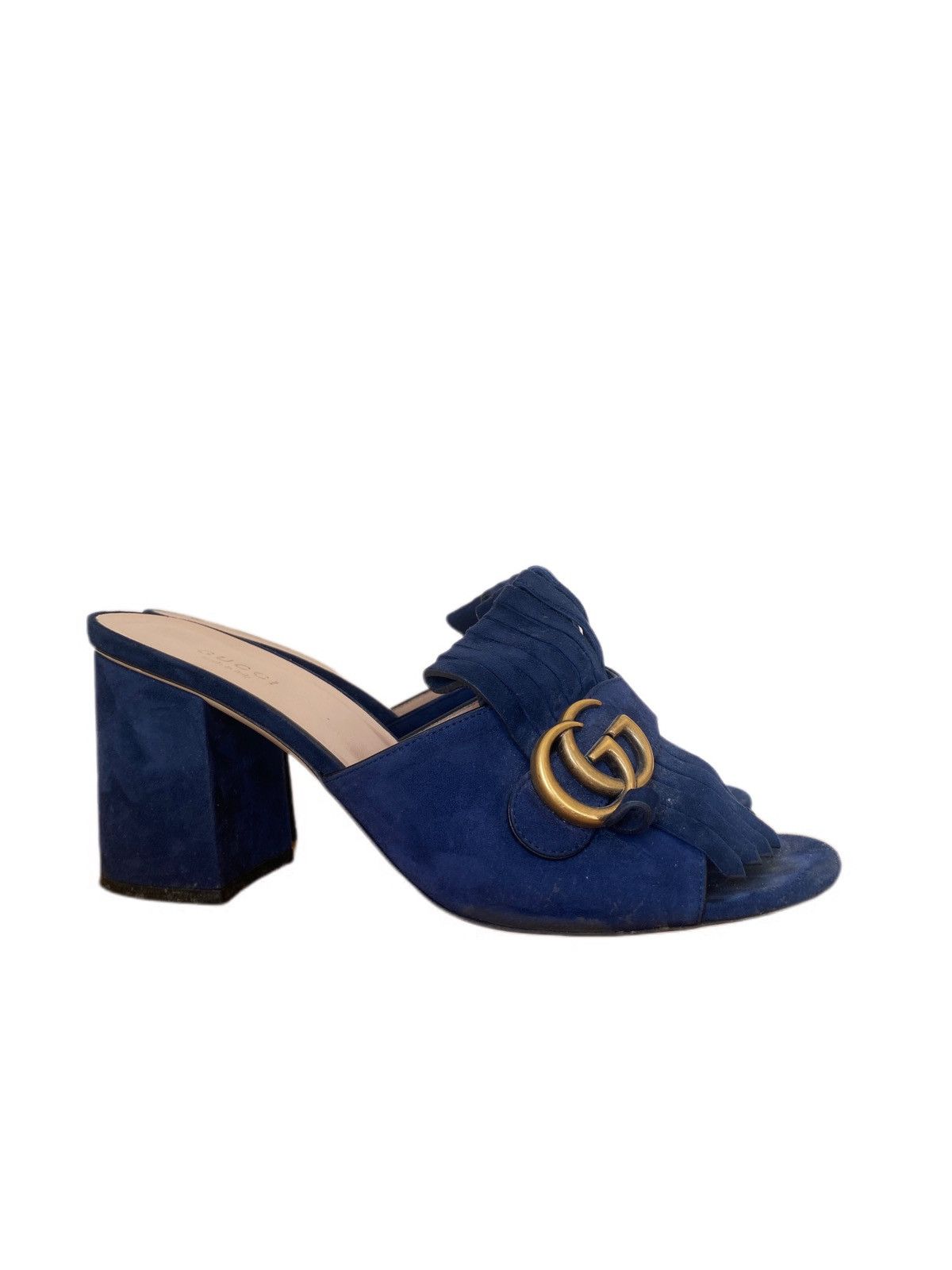 Gucci Gucci Marmont Blue Logo Mule Size US 9 / IT 39 - 1 Thumbnail
