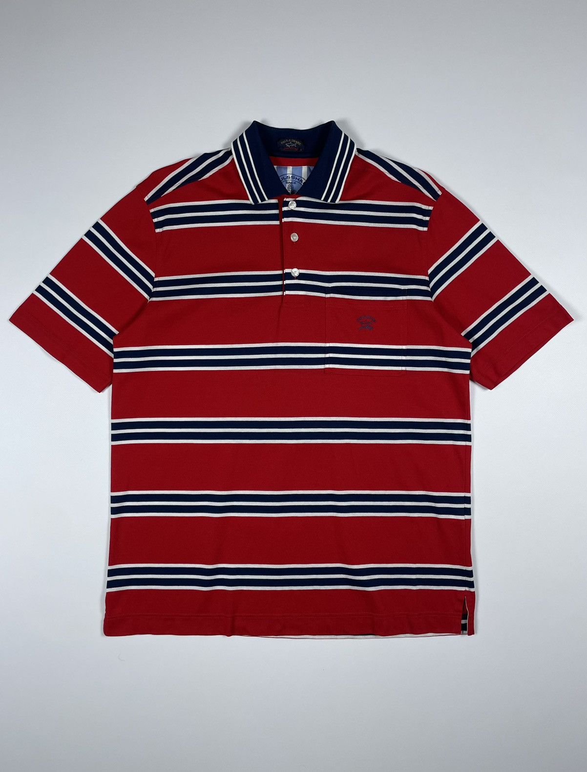 Paul & Shark Vintage Paul & Shark Polo Striped Shirt Size US L / EU 52-54 / 3 - 1 Thumbnail