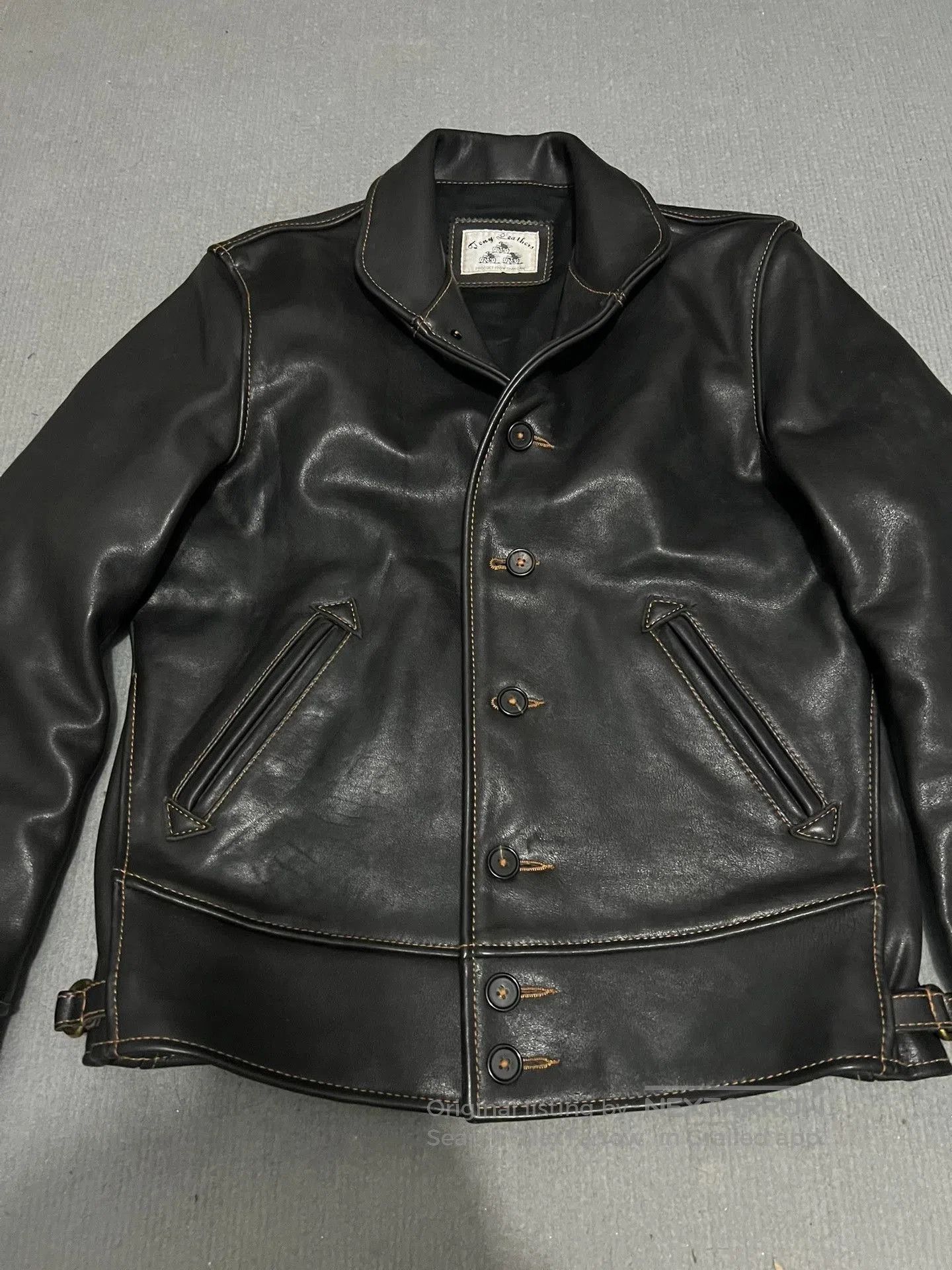 RRL Ralph Lauren Campus Cowhide Leather Biker Jacket. Size US L / EU 52-54 / 3 - 1 Thumbnail