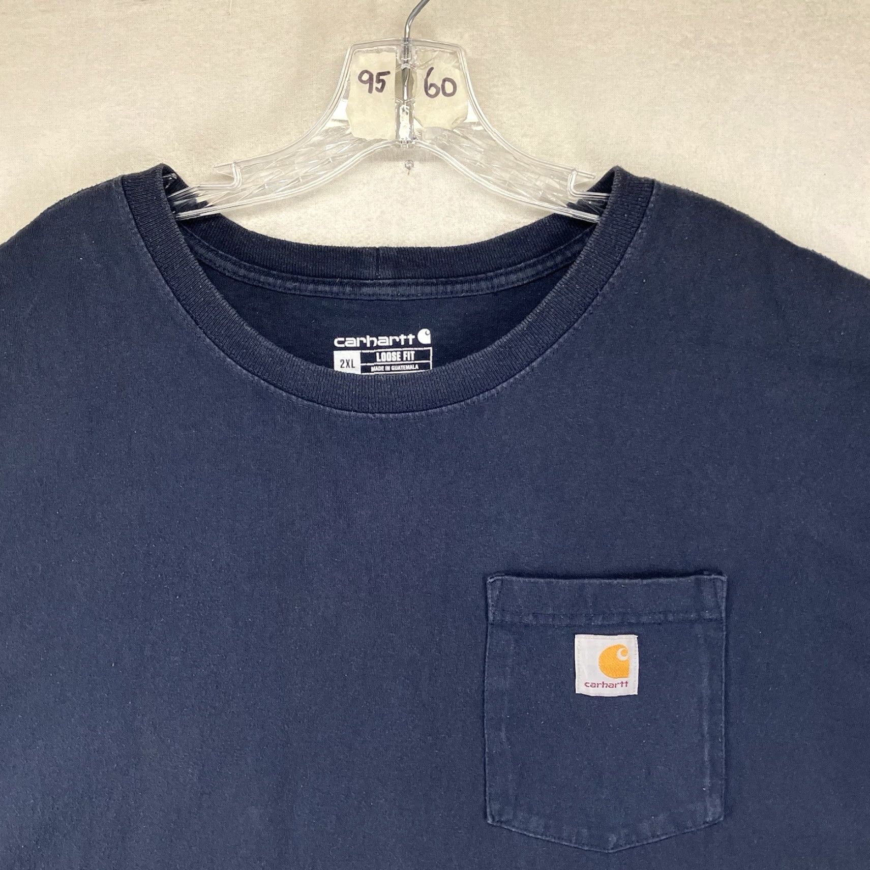 Carhartt Carhartt Mens T-Shirt 2XL Short Sleeve Loose Fit All Cotton Faded Navy 2022 Size US XXL / EU 58 / 5 - 5 Thumbnail