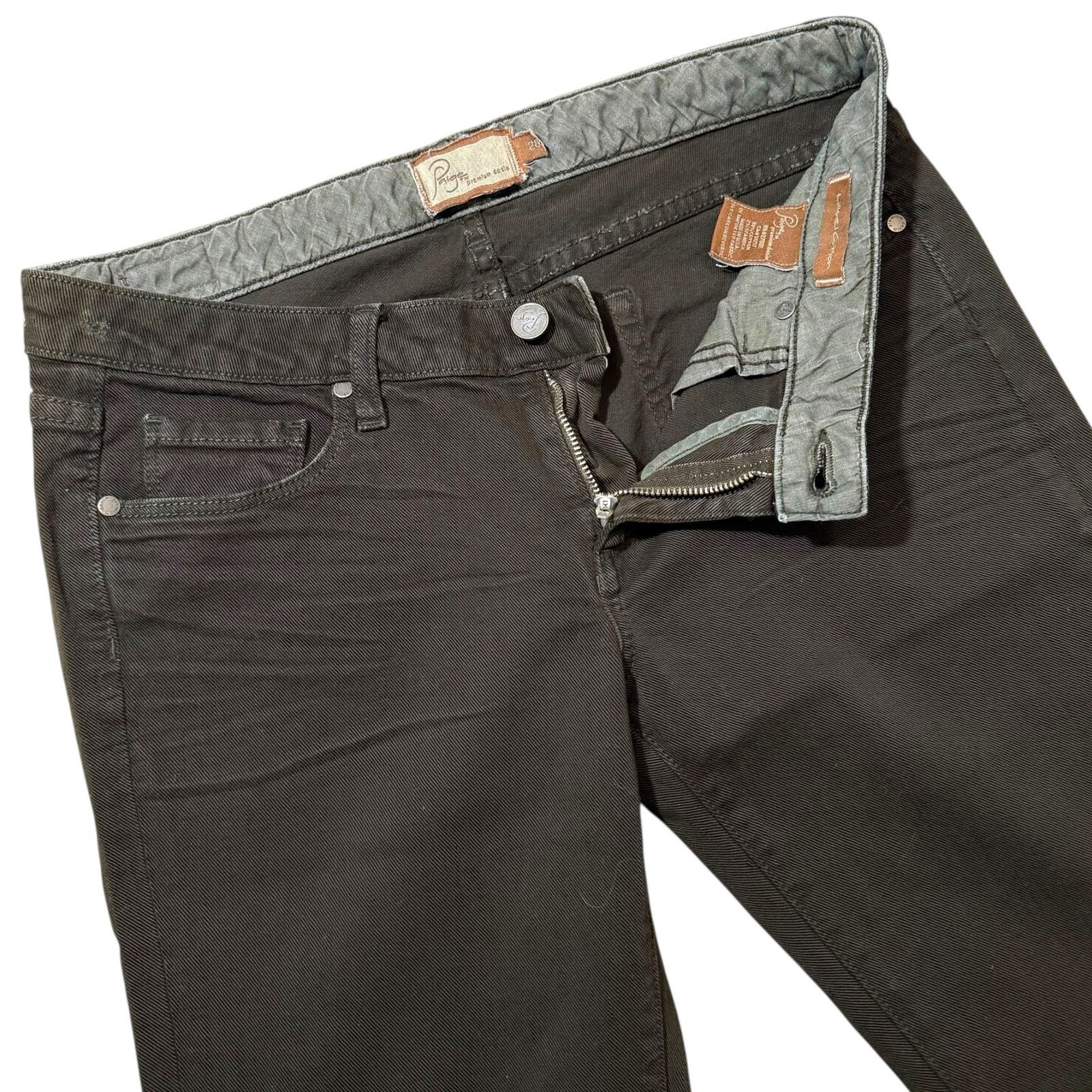 Paige Paige Laurel Canyon Jeans Bootcut Low Rise Green Size 28 Size 31" - 6 Thumbnail