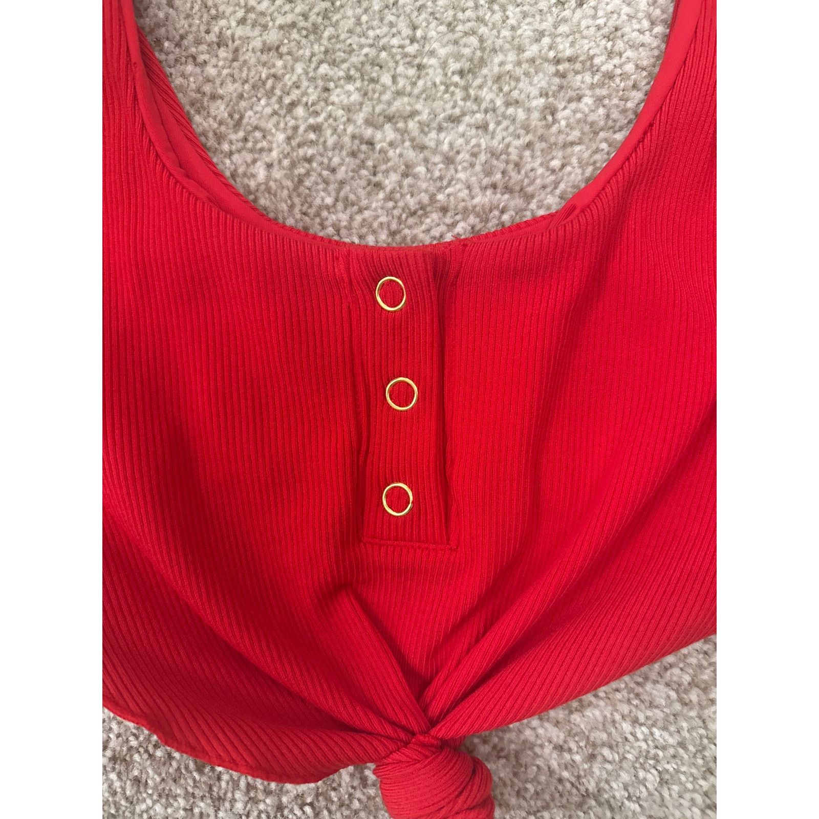 REVOLVE Beach Bunny Red Tide Knot Snap Buttons Bralette Bikini Top,S Size S / US 4 / IT 40 - 6 Thumbnail
