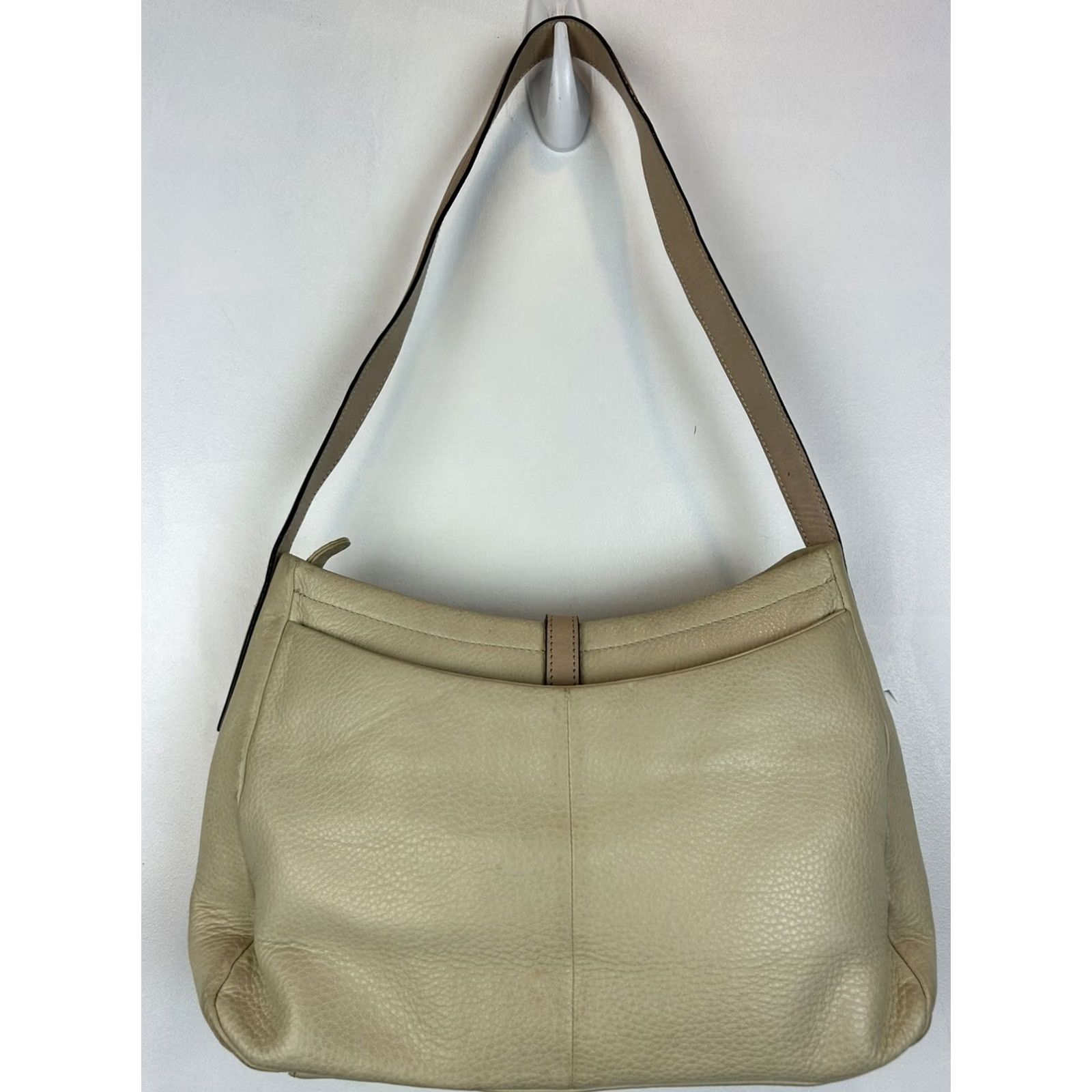 Fossil VINTAGE Fossil Leather Shoulder Bag Capsule Minimalist Ivory 3 Compartment Bag Womens Medium Size ONE SIZE - 2 Thumbnail