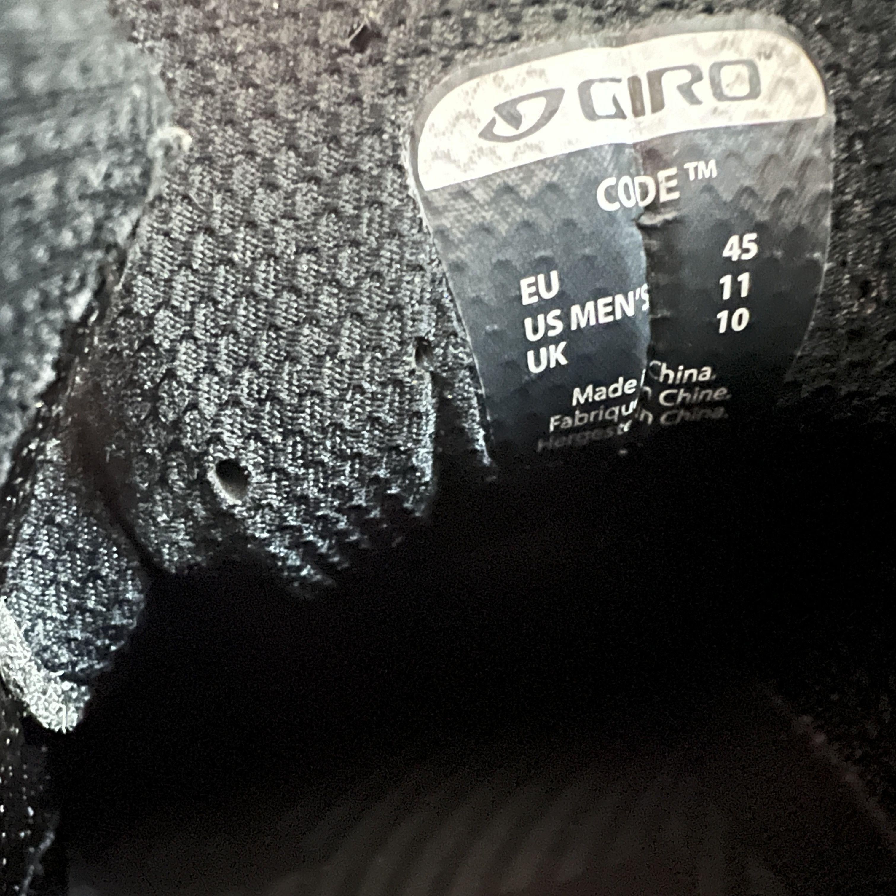 Giro Giro Code Easton EC90 Carbon Cycling Shoe Black Magnesium 11 Size US 11 / EU 44 - 2 Thumbnail