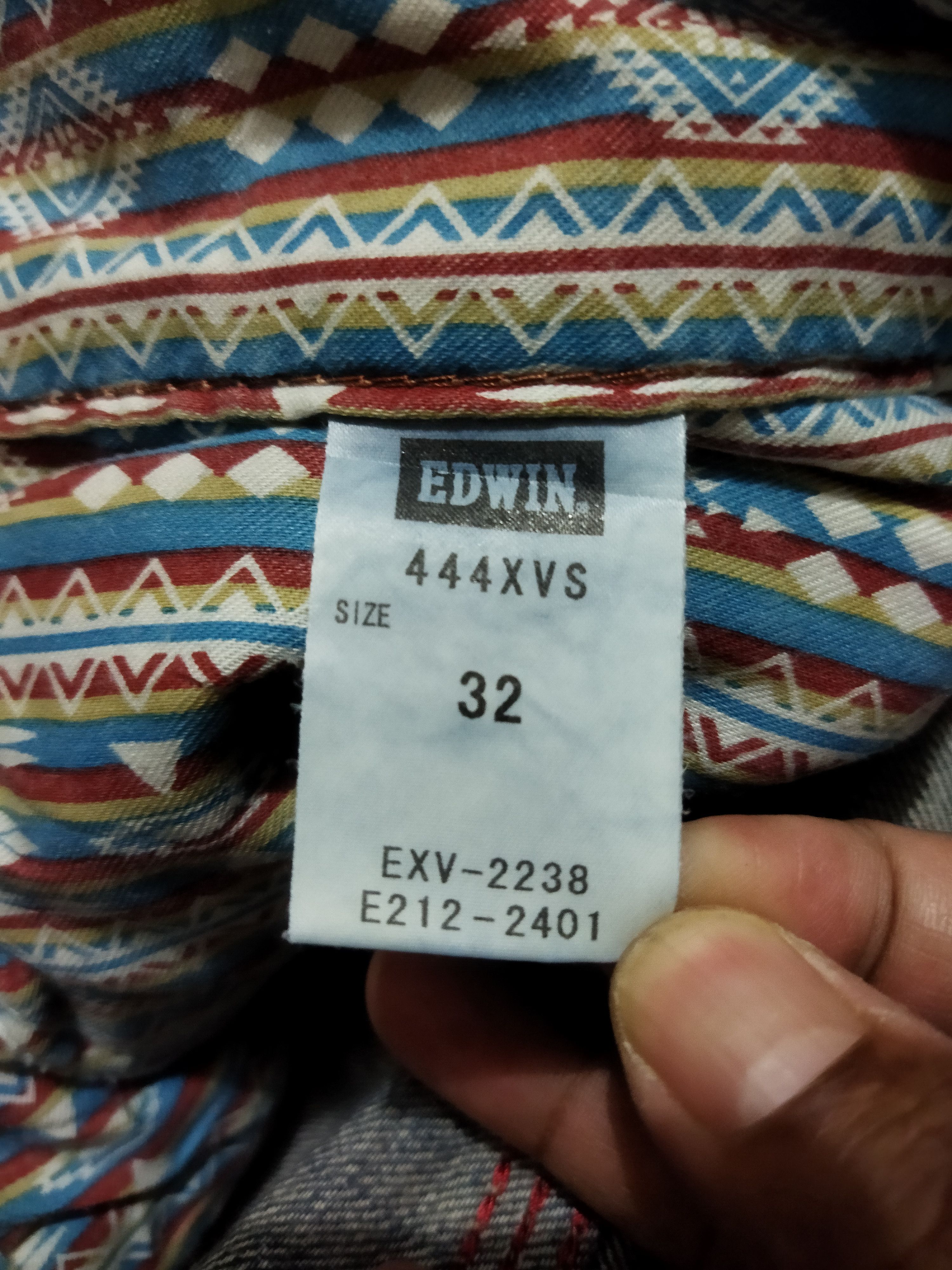 Edwin VINTAGE EDWIN 444XVS DISTRESSED FADED BLUE JEANS PANTS Size US 33 - 12 Thumbnail
