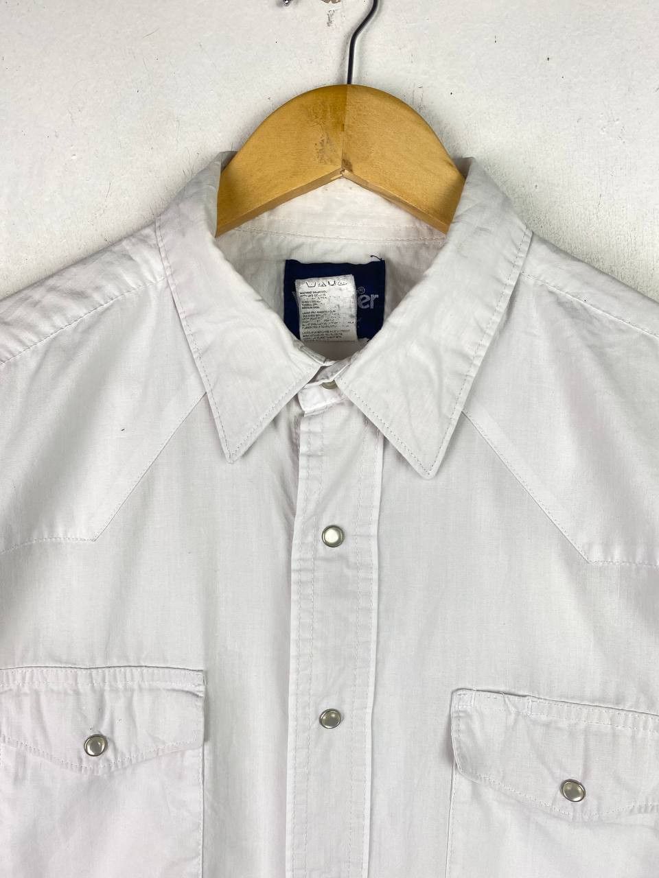 Wrangler vintage wrangler white western pearl snap button shirt Size US L / EU 52-54 / 3 - 2 Thumbnail