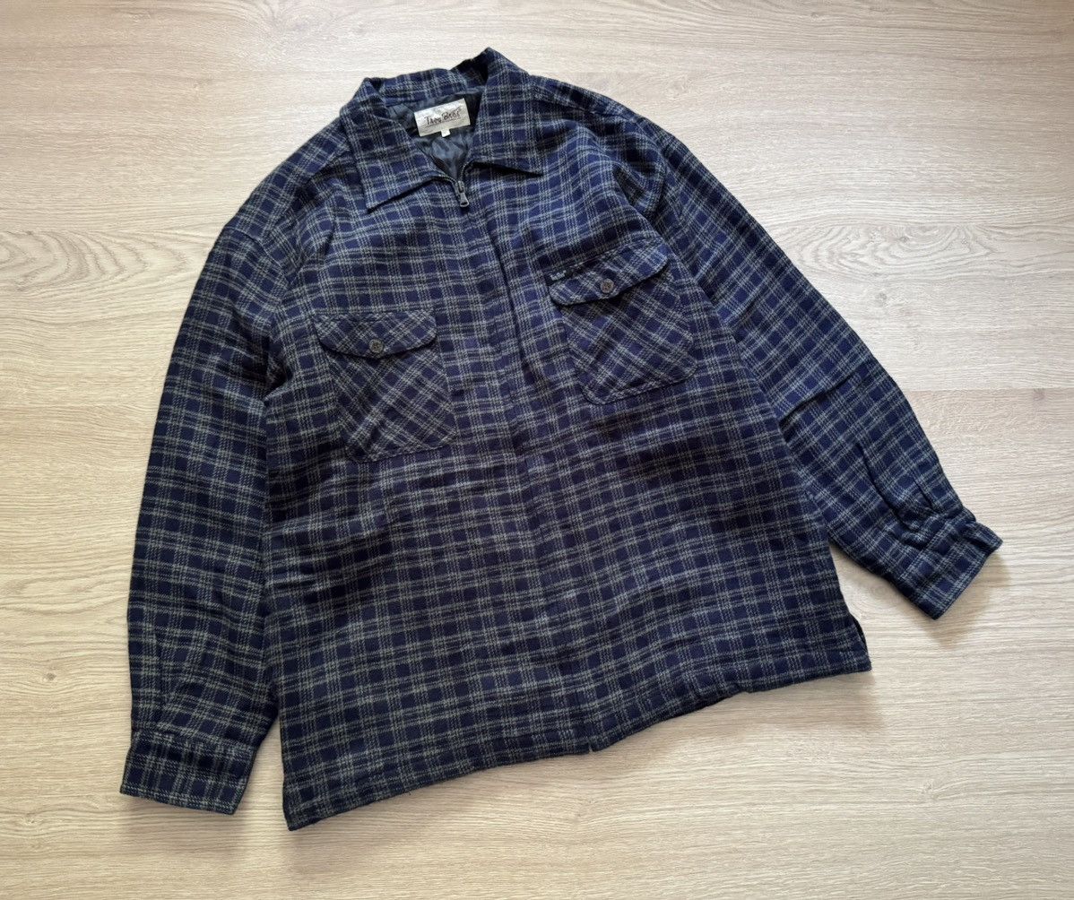 Japanese Brand Vintage Troy Brow Japanese Stripe Lined Plaid Flannel shirt Size US L / EU 52-54 / 3 - 1 Thumbnail