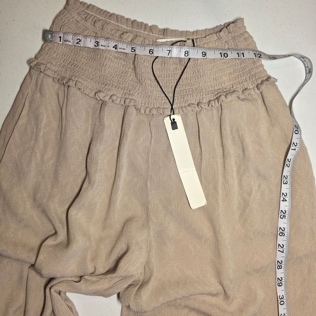 Anthropologie Anthropologie Mustard Seed NWT Wide Leg Pants Smocked Waist Size 27" / US 4 / IT 40 - 11 Thumbnail