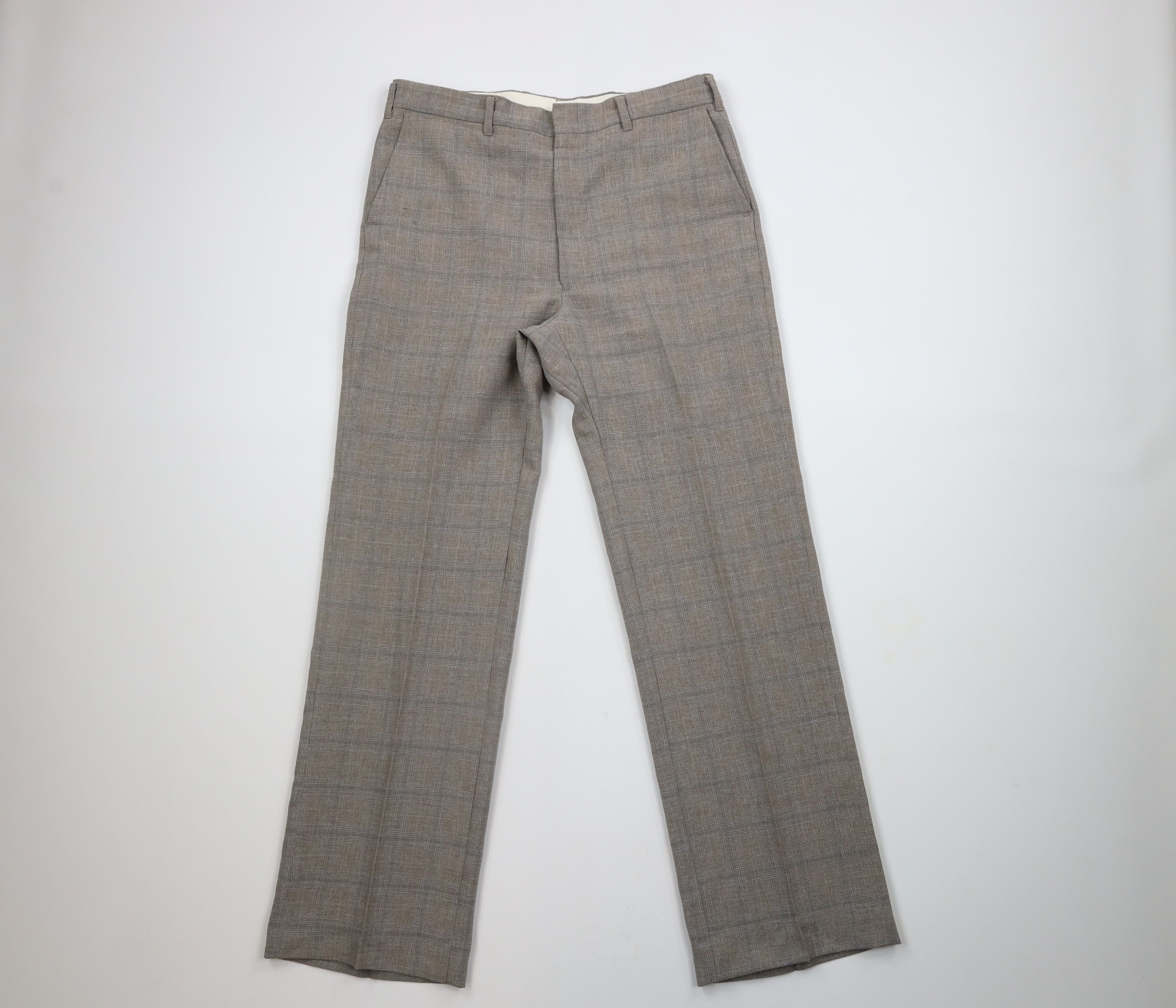 Vintage 70s Streetwear Bell Bottoms Chino Pants Plaid USA