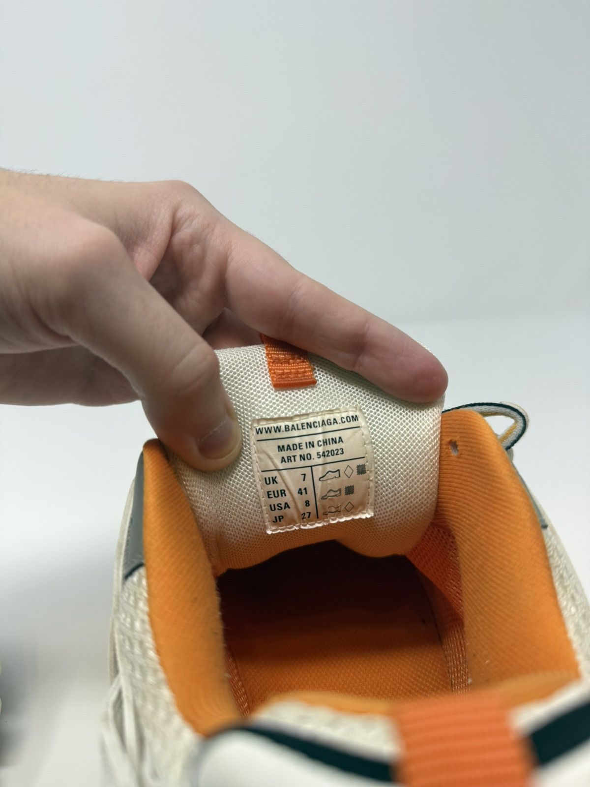 Balenciaga Balenciaga Track Sneaker White/Orange Size US 8 / EU 41 - 8 Thumbnail