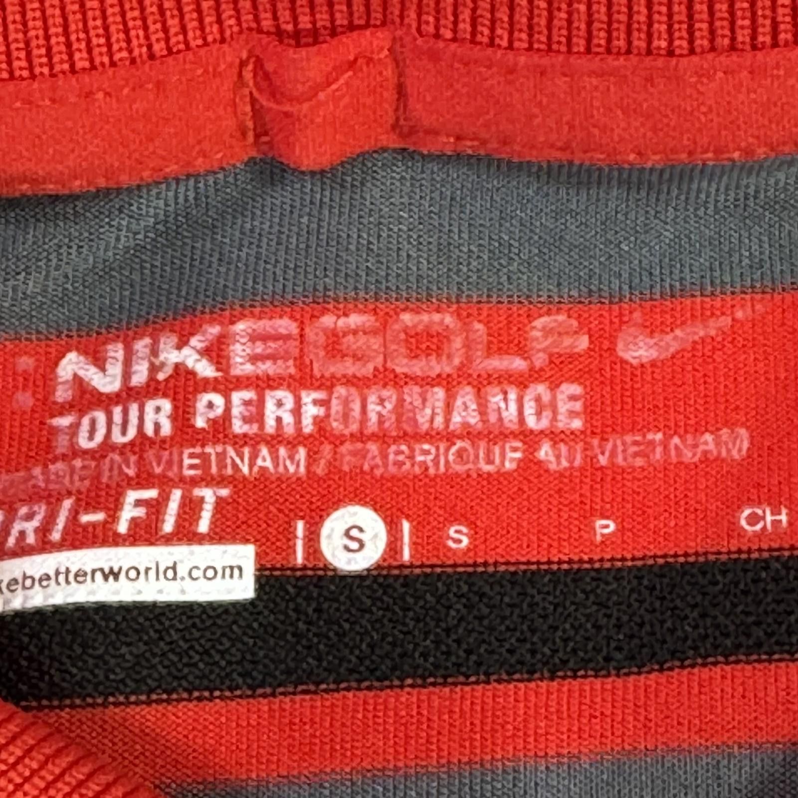 Nike Nike Golf President Cup Men's Small Dri-Fit Striped Red Size US S / EU 44-46 / 1 - 6 Thumbnail