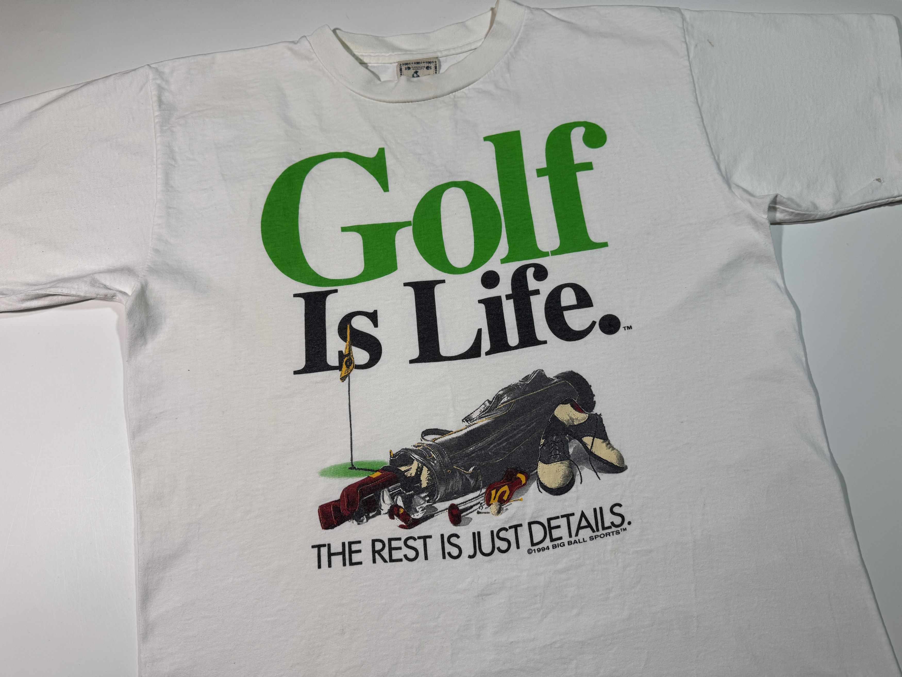 Vintage Vintage 1994 Big Balls Sports Golf is Life T-shirt Size US XL / EU 56 / 4 - 2 Thumbnail