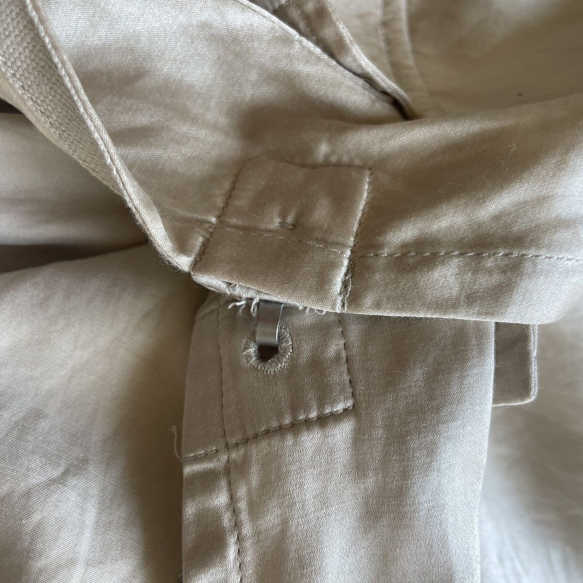 Marithe + Francois Girbaud Marithe Girbaud tie front crop top blouse taupe silk cotton Size S / US 4 / IT 40 - 8 Thumbnail