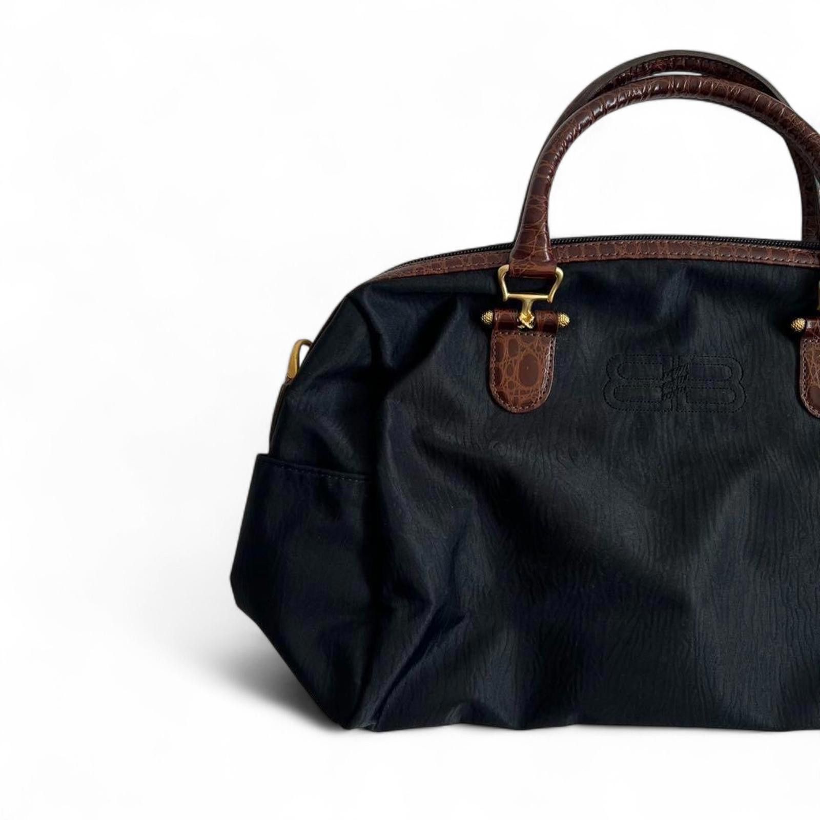 Balenciaga - BB Croco Mini Boston Handbag