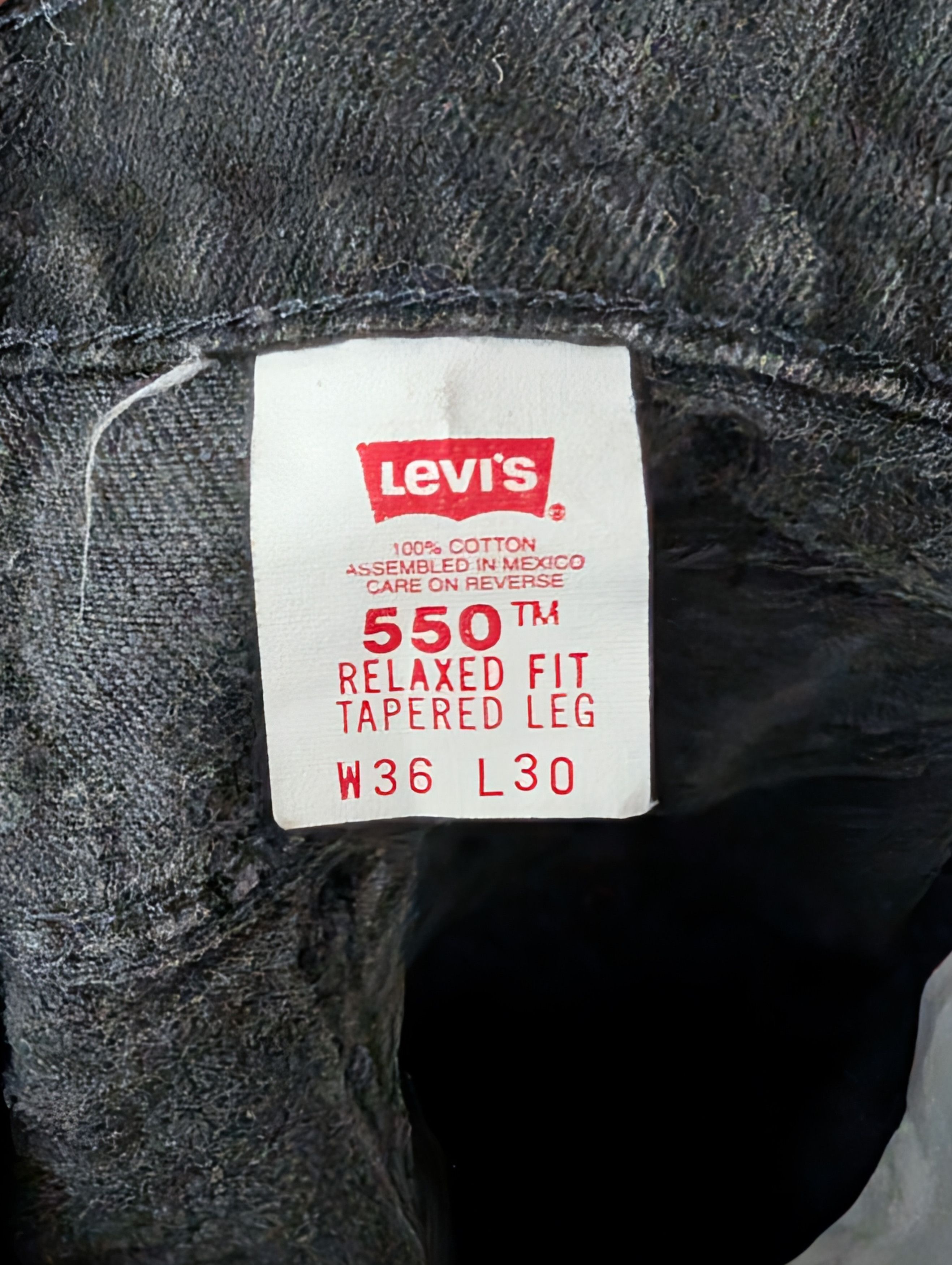 Levi's Vintage Clothing VINTAGE '95 Orange Tab Levi's 550 - Black (34W 30L) Size US 34 / EU 50 - 6 Thumbnail