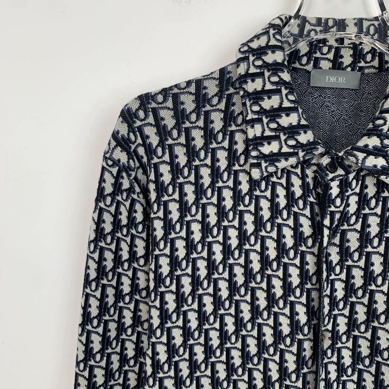 Dior Dior Black and white old flower full logo cotton knitted ja Size US S / EU 44-46 / 1 - 3 Thumbnail