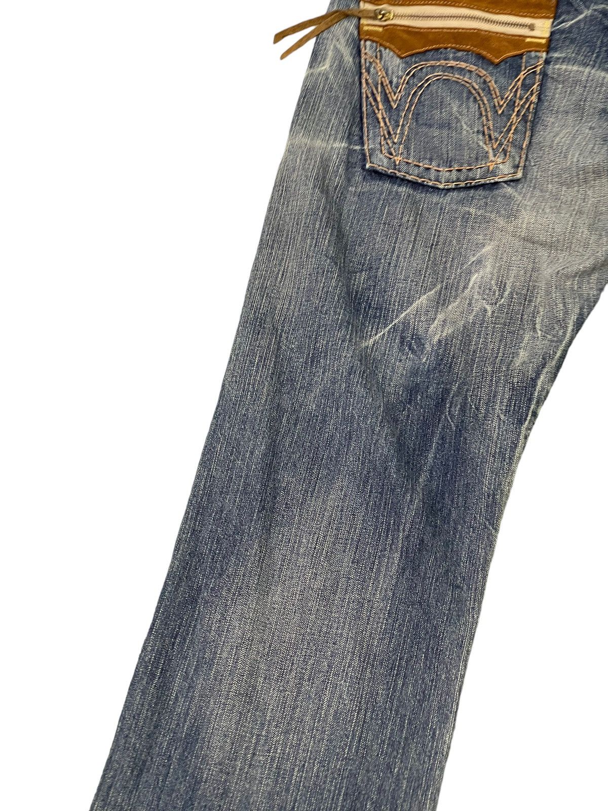 Le Grande Bleu (L.G.B.) Distress Jeans Edwin Japan Faded Regular Fit 7🟦6 Size US 33 - 15 Thumbnail