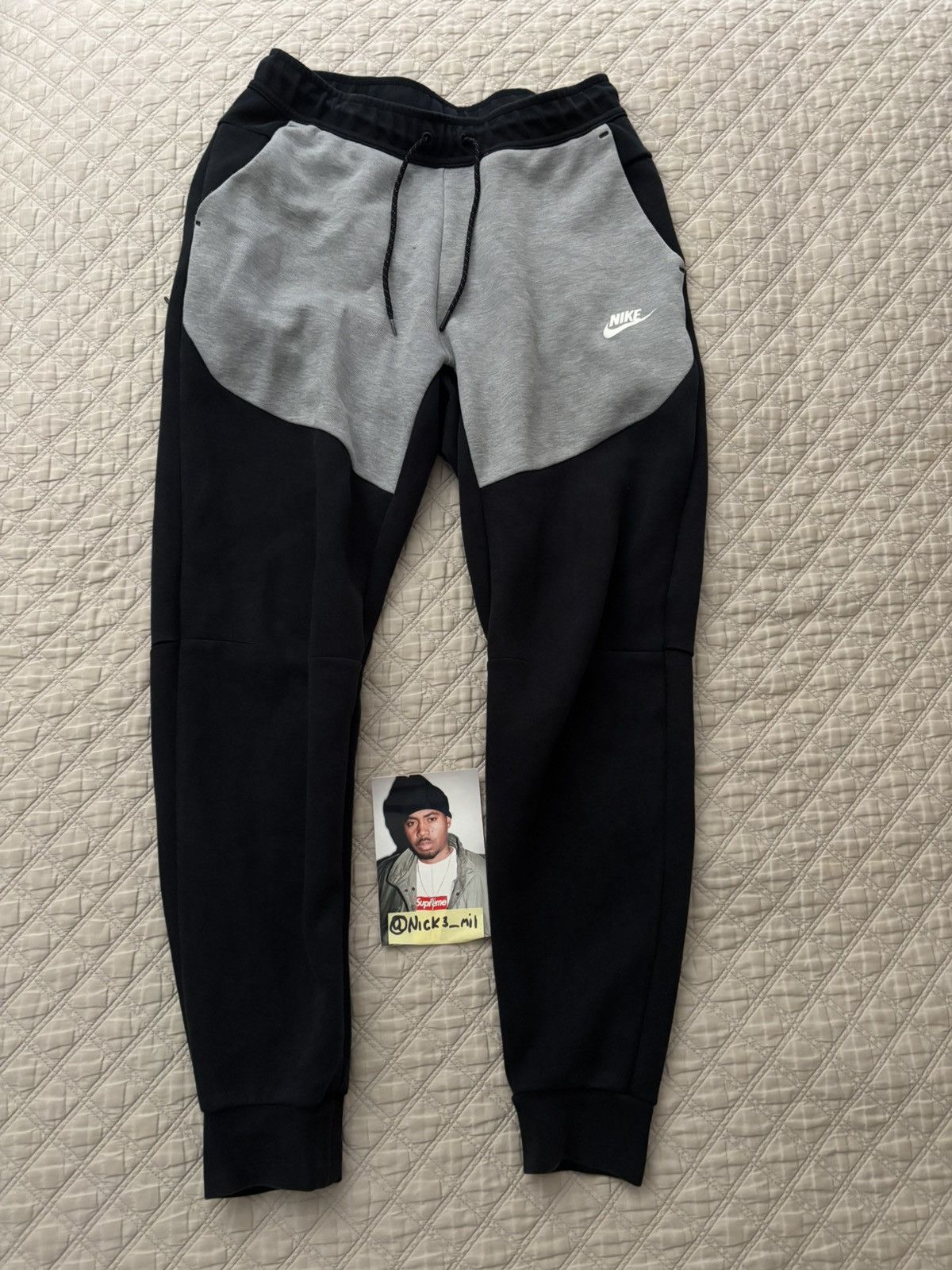 Nike Nike tech fleece joggers grey/black Size US 30 / EU 46 - 2 Thumbnail