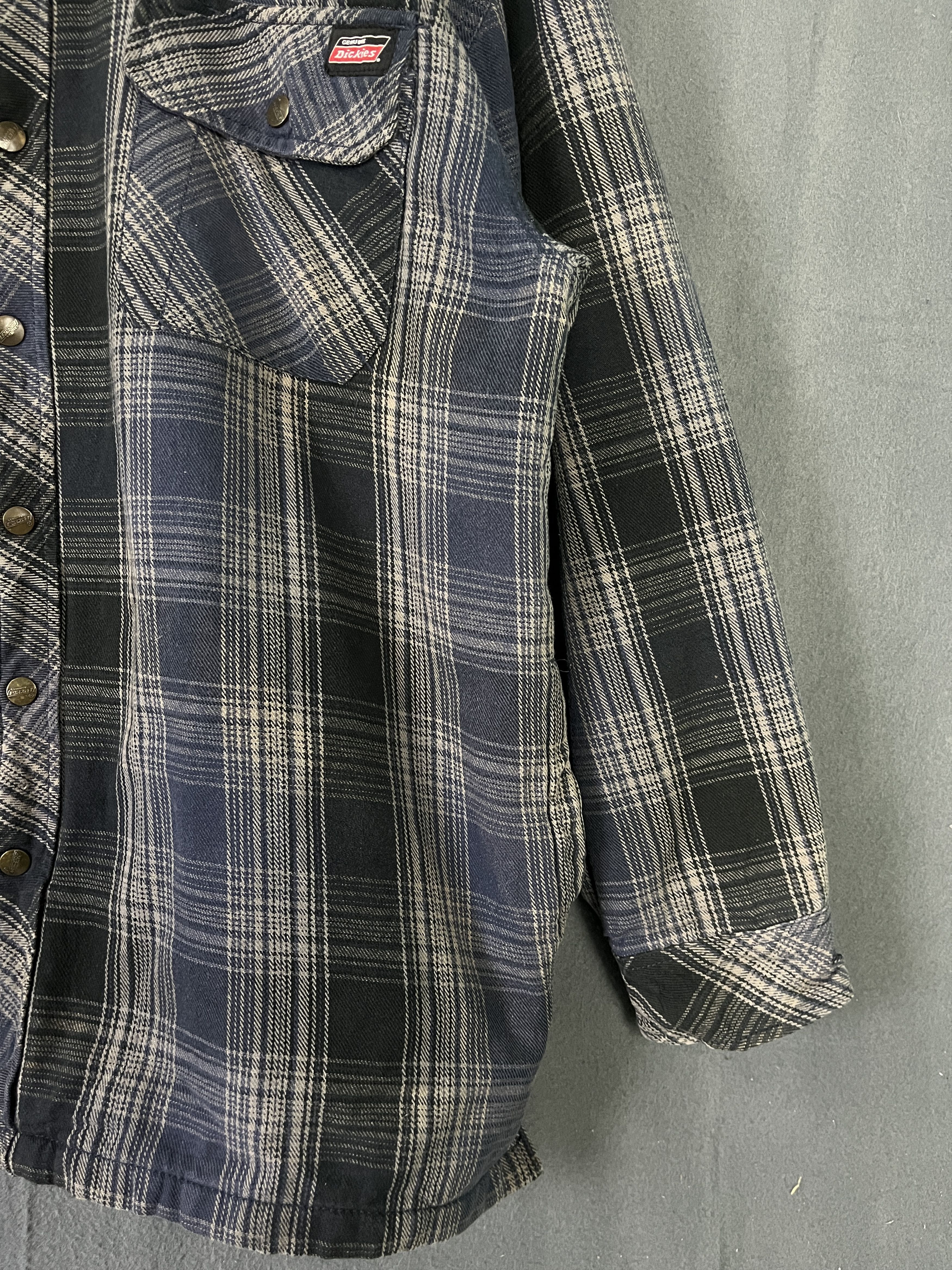 Dickies × Flannel × Vintage Vintage Dickies Padded Quilted Lined Shirt Plaid Work Jacket Size US XXL / EU 58 / 5 - 5 Thumbnail