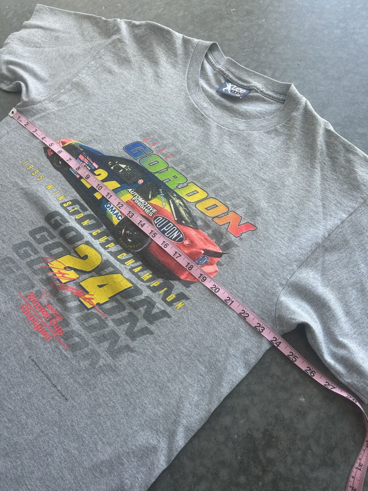 Lee × NASCAR × Vintage Vintage 90s NASCAR Jeff Gordon Graphic Tee Nutmeg Lee Sports Size US XL / EU 56 / 4 - 8 Thumbnail