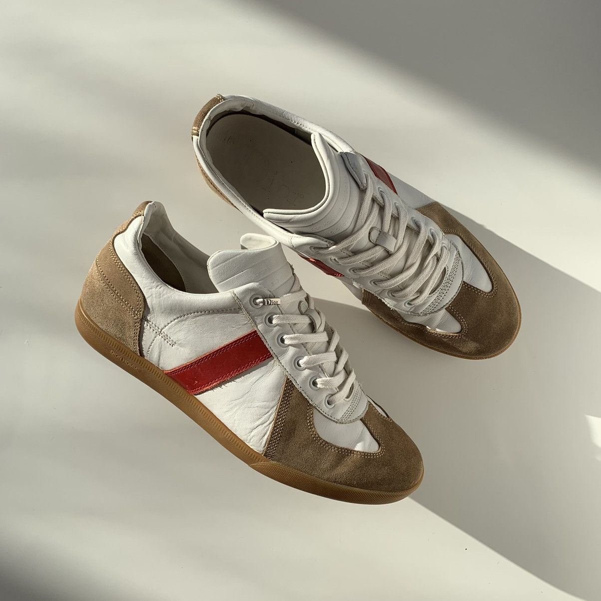 Dior × Vintage 2002 Dior Homme B01 By Hedi Slimane Suede Brown Red