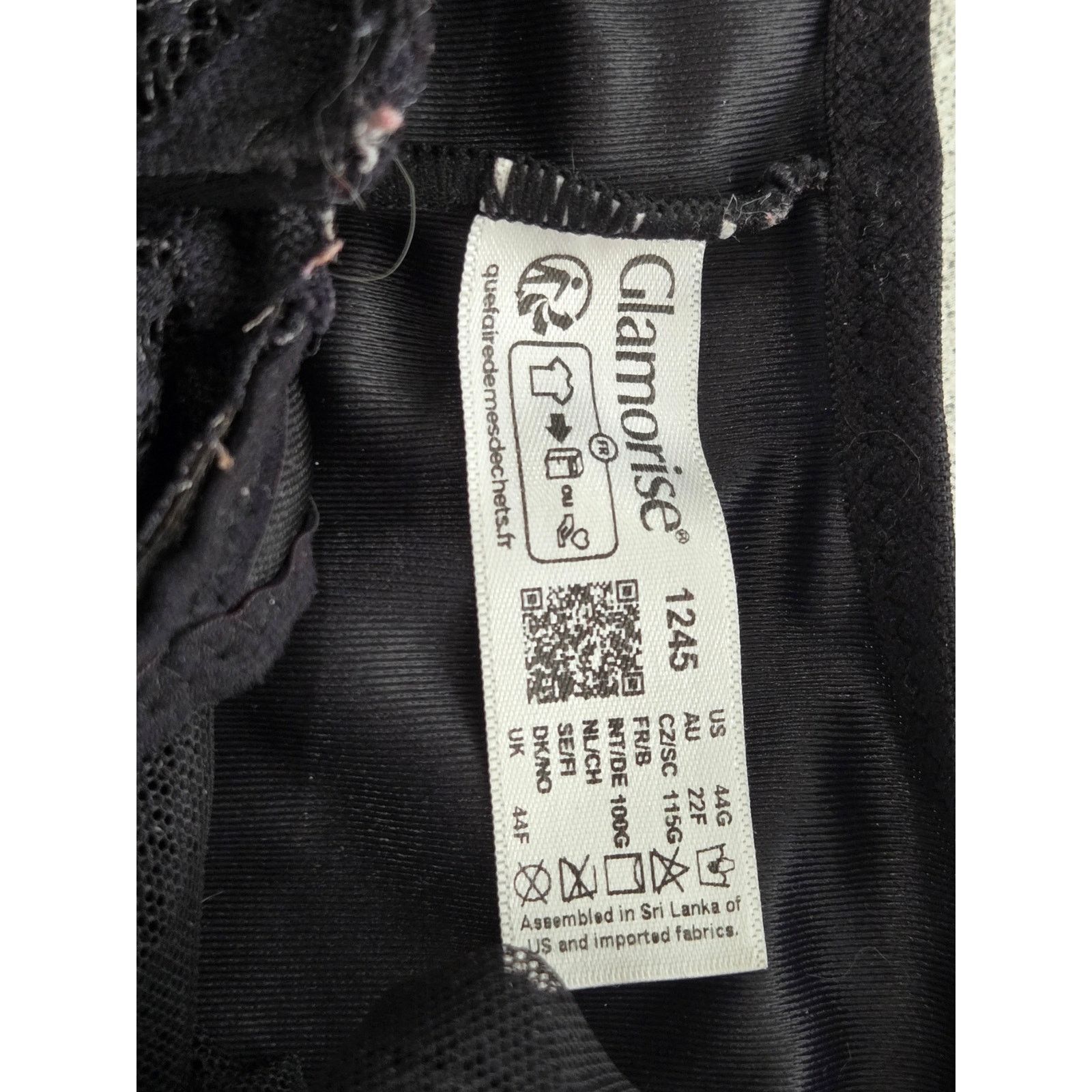 Other Glamorise Black Front-Closure Wonder Wire Bra 44G Size ONE SIZE - 3 Thumbnail
