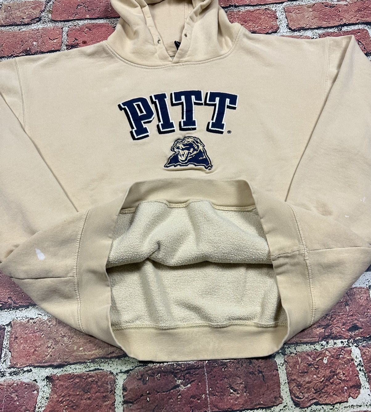 NCAA Y2K Pitt Panthers Hoodie Sweatshirt Pittsburgh University Size US L / EU 52-54 / 3 - 7 Thumbnail