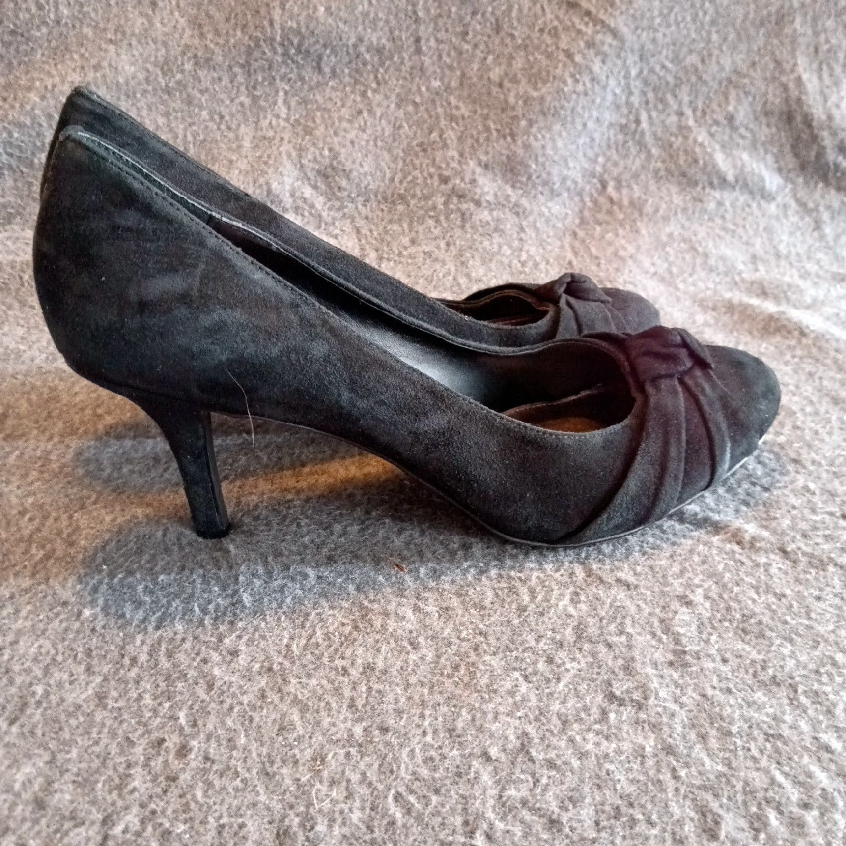 Alfani ALFANI Heel Pumps Womens 9M Black Classic Leather Bow Round Toe High Heel Size M / US 6-8 / IT 42-44 - 4 Thumbnail