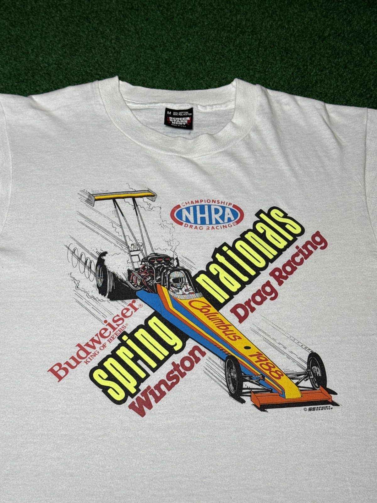 Vintage Drag Racing Top Eliminator 80s NHRA Budweiser T Shirt RARE Size US S / EU 44-46 / 1 - 2 Thumbnail