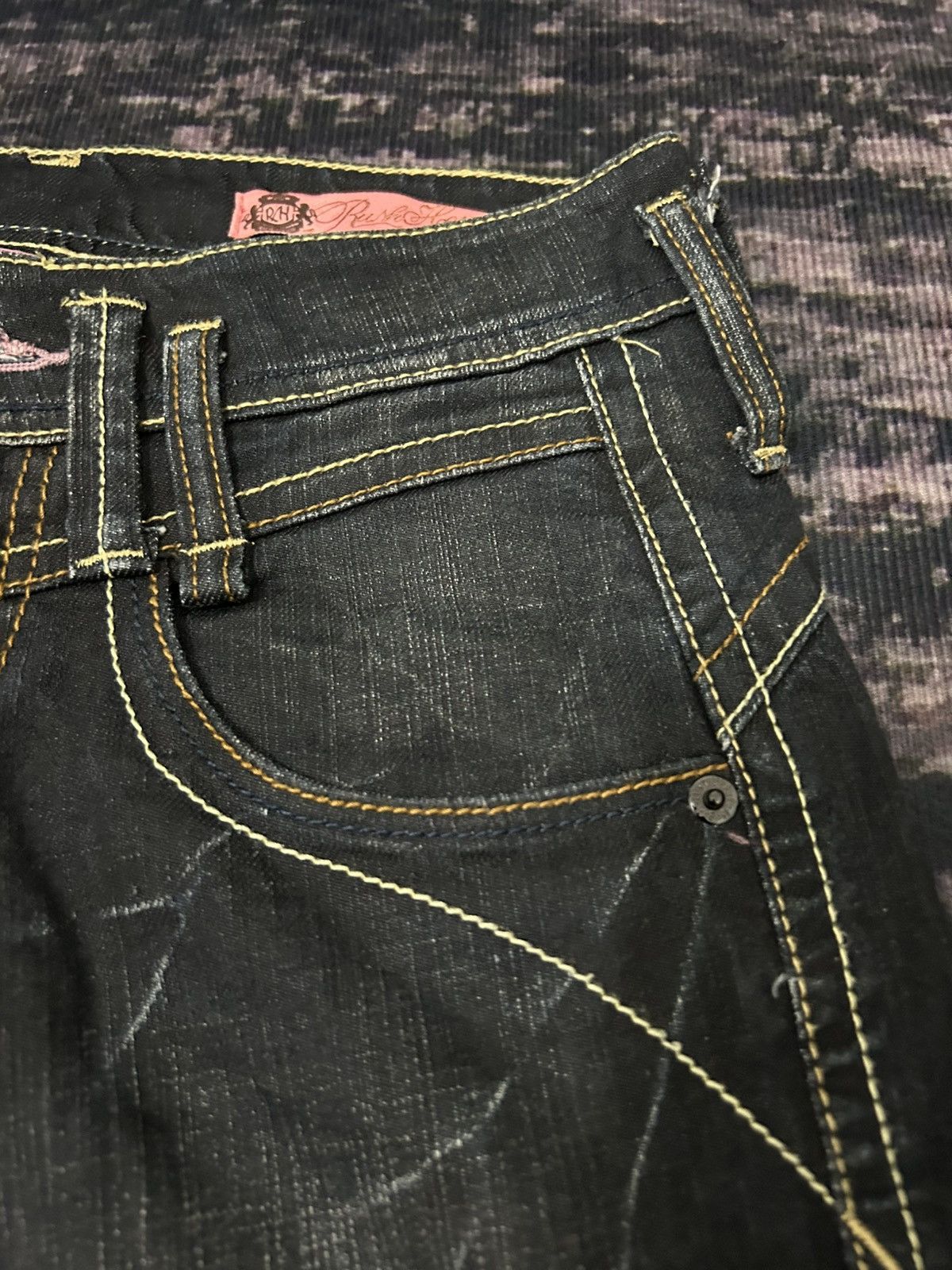 Japanese Brand japanese Rush Hour Wash Flare Jeans Size US 29 - 7 Thumbnail