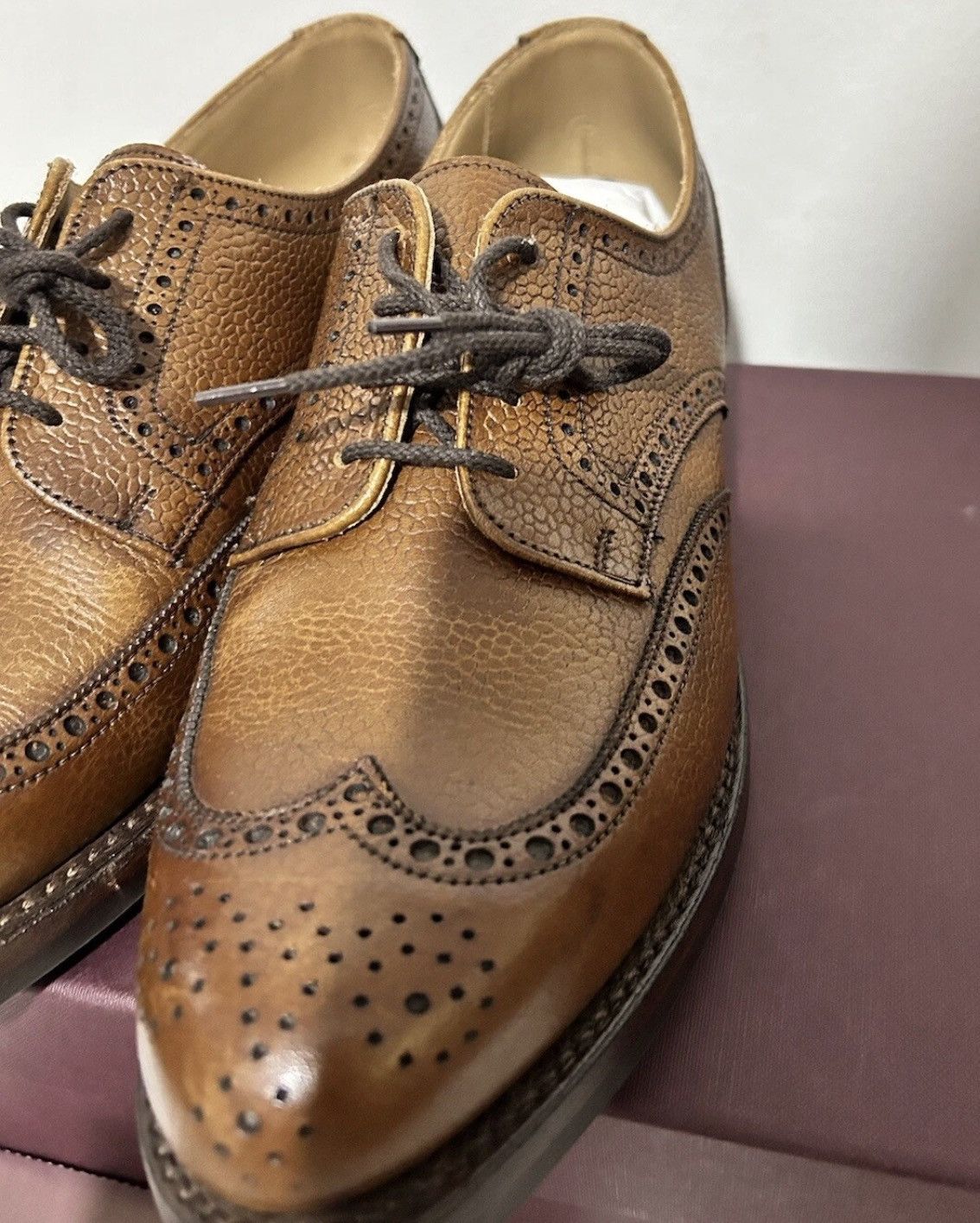 Purdey Purdey Women’s Calf Leather Brogue Size-7.5 UK Size US 10 / IT 40 - 8 Thumbnail