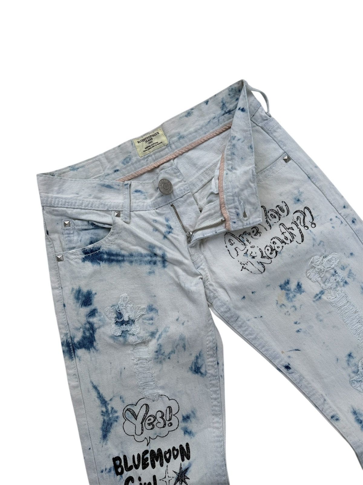 Hysteric Glamour BLUE MOON BLUE JEANS DISTRESSED STYLE JEANS Size 30" / US 8 / IT 44 - 4 Thumbnail