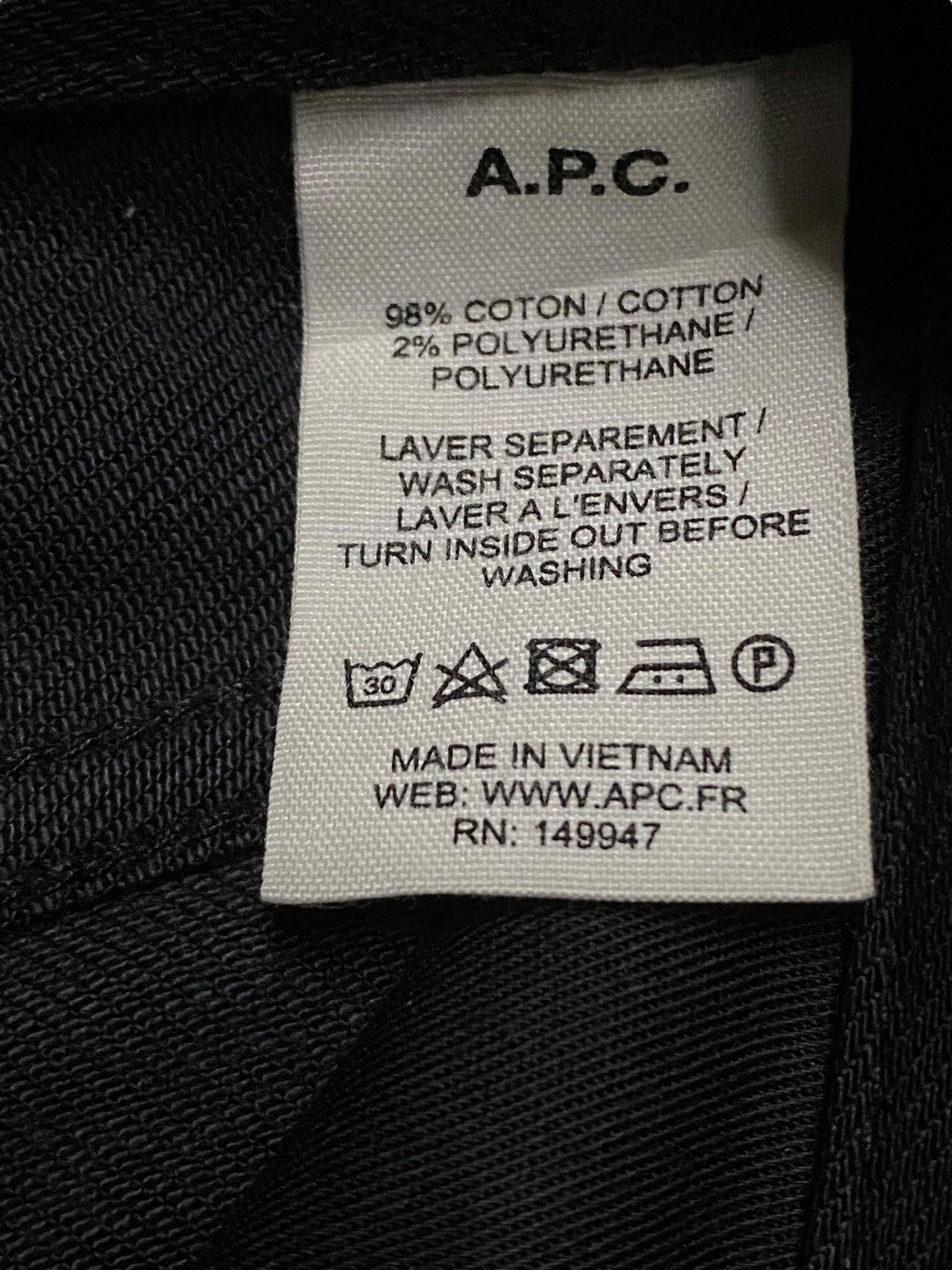 A.P.C. Vintage A.P.C Petit New Standard Black Denim Slim Fit Jeans Size US 31 - 15 Thumbnail