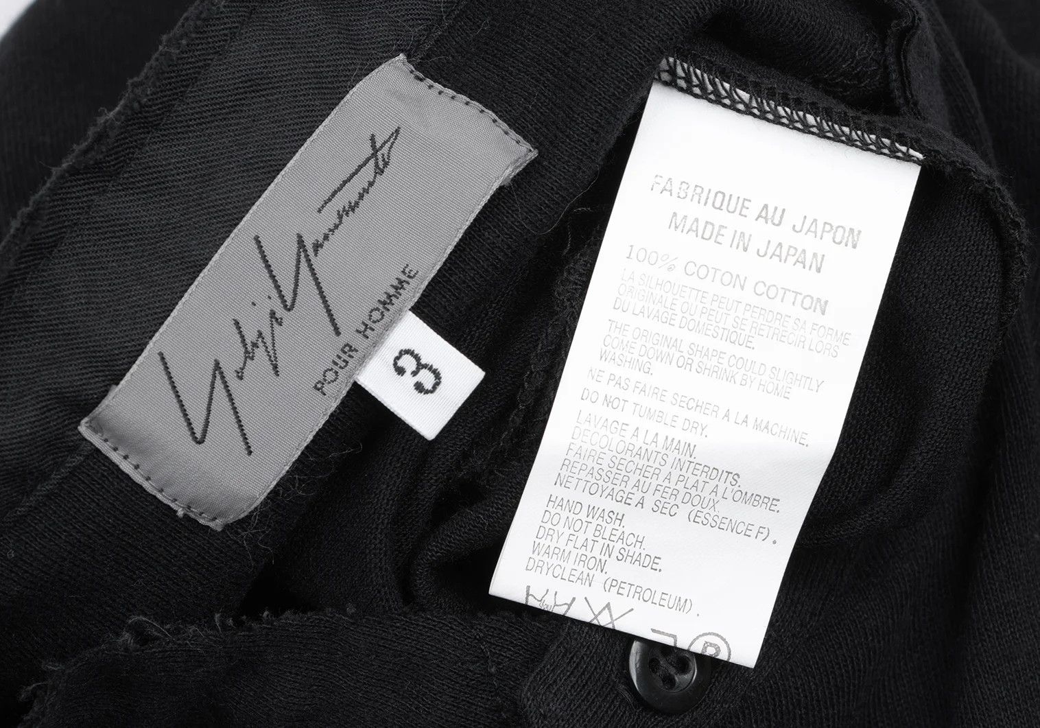 Yohji Yamamoto Yohji Yamamoto Cotton Cut Hem Henley Neck T-Shirt Size US L / EU 52-54 / 3 - 11 Thumbnail