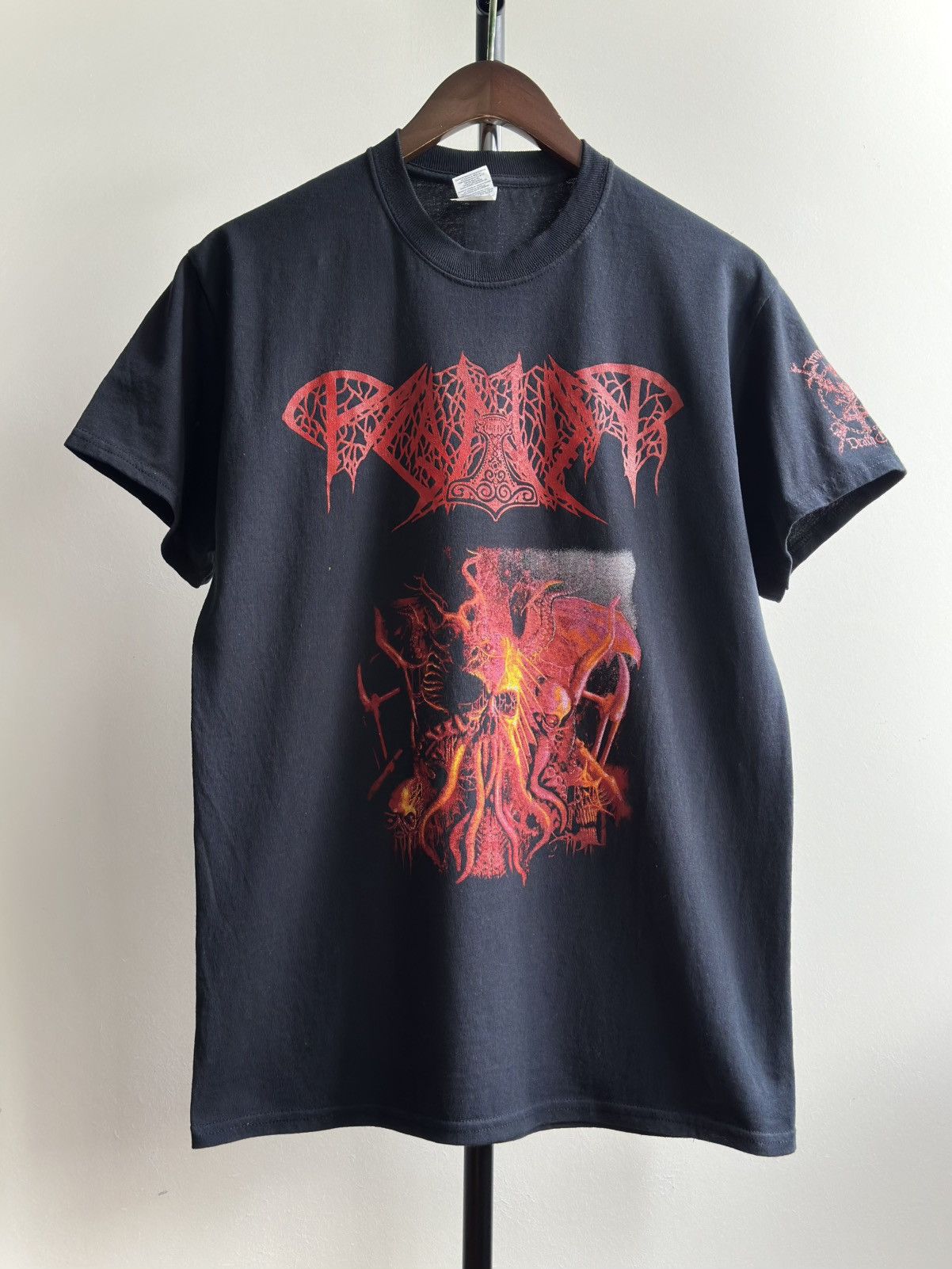 Band Tees × Vintage VINTAGE Y2K PAGANIZER DEATH METAL BAND TEE Size US M / EU 48-50 / 2 - 1 Thumbnail