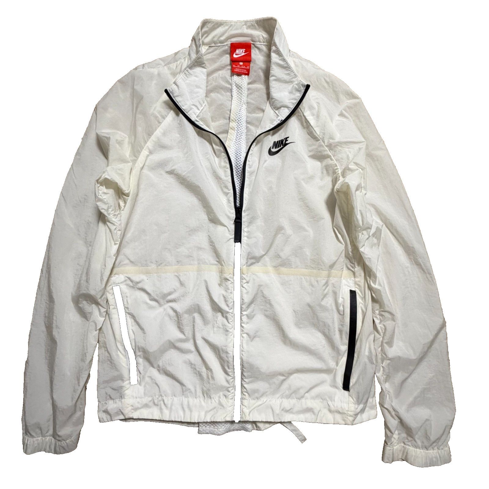 Nike Nike Windbreaker Jacket White Zip Lightweight Womens XS Size XS / US 0-2 / IT 36-38 - 1 Thumbnail
