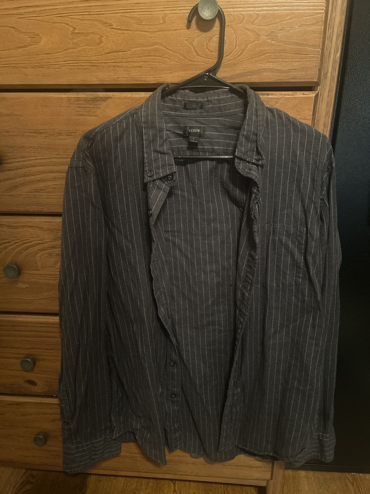 J.Crew Vintage J. Crew Black Pinstripe Slim shirt Size US L / EU 52-54 / 3 - 1 Preview