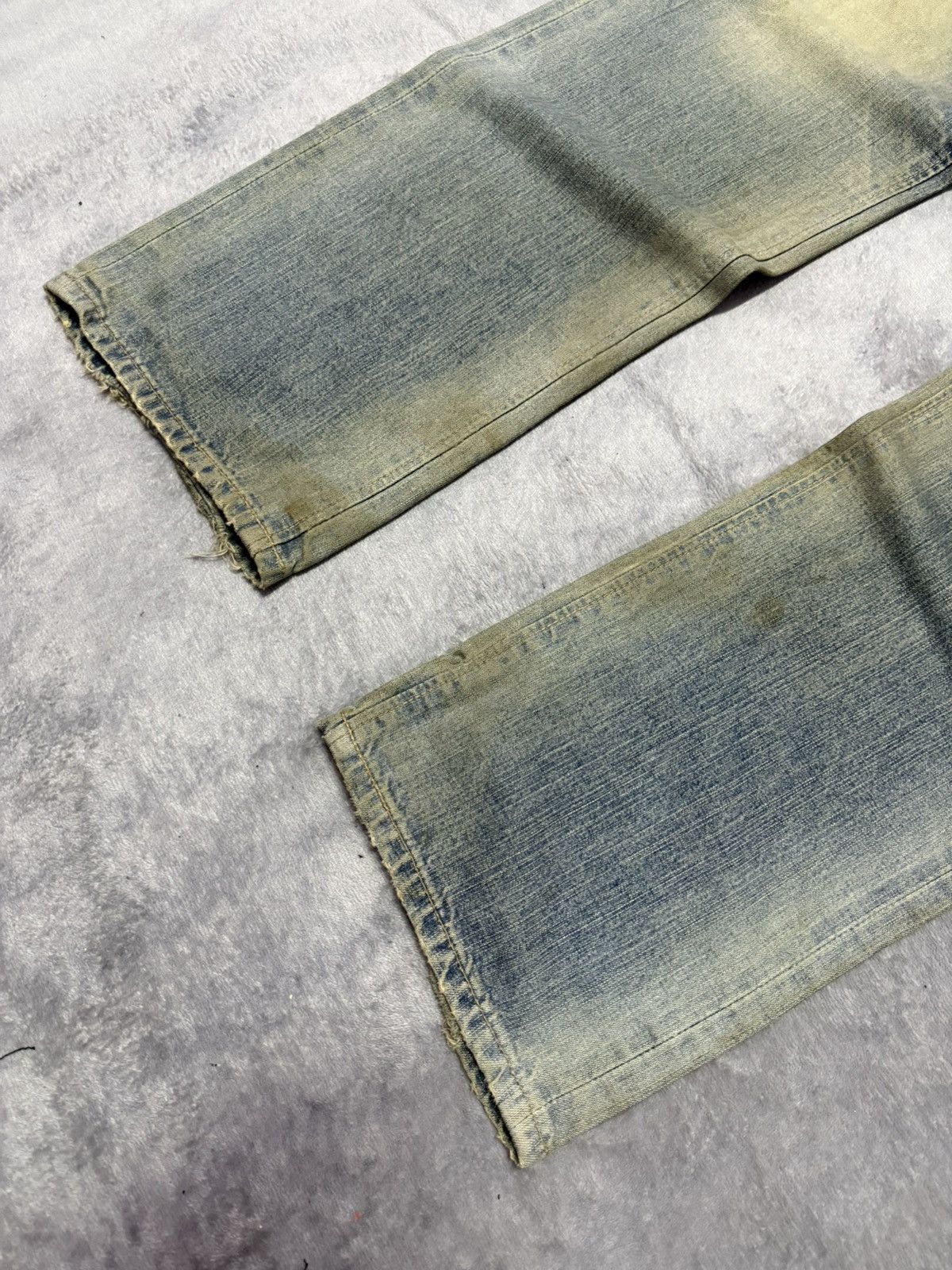 Edwin × Japanese Brand × Vintage Edwin 505 Mud Wash Selvedge Red Line Loose Straight Jeans Size US 31 - 6 Thumbnail