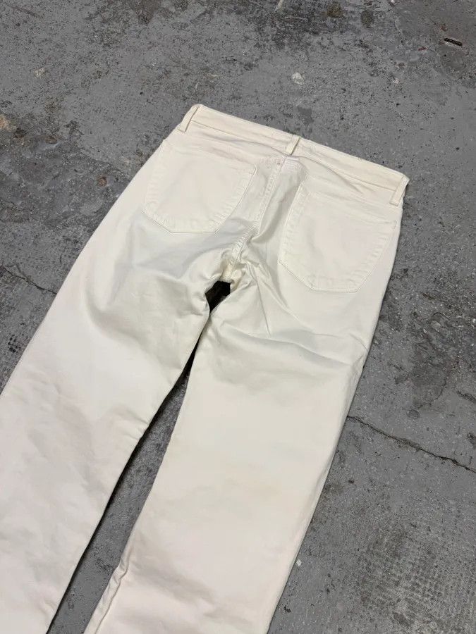 Designer × Gianfranco Ferre × Vintage AW2003 Gianfranco Ferré Geometrical Embellished White Pants Size 26" / US 2 / IT 38 - 3 Thumbnail