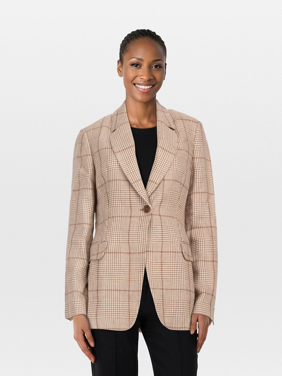 ジャケット Brushed techno wool chevron blazer with monili Brunello Cucinelli Brushed Techno Wool Chevron Blazer With