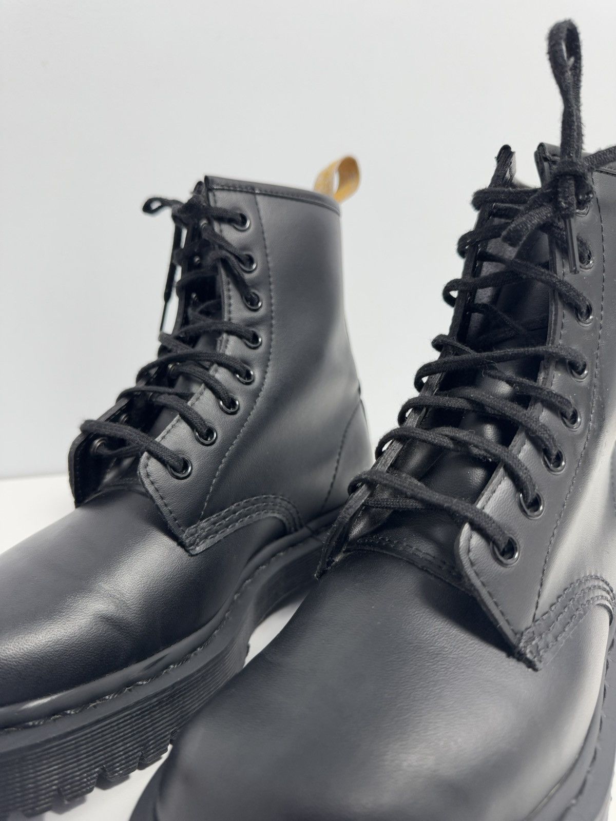Dr. Martens Dr Martens AirWair Mono Vegan Leather 27032 Lace Boots EU-37 Size US 7 / IT 37 - 7 Thumbnail