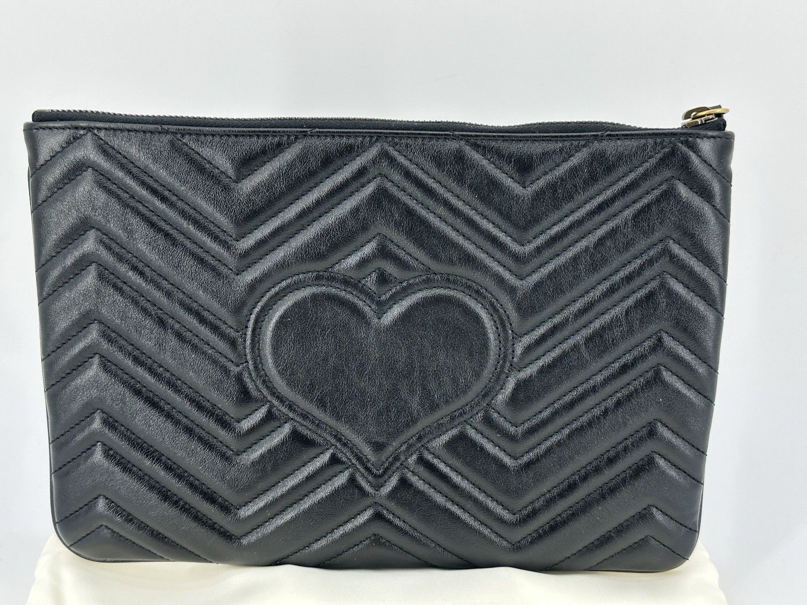 Gucci New Gucci Marmont Clutch Black Leather Size ONE SIZE - 4 Thumbnail